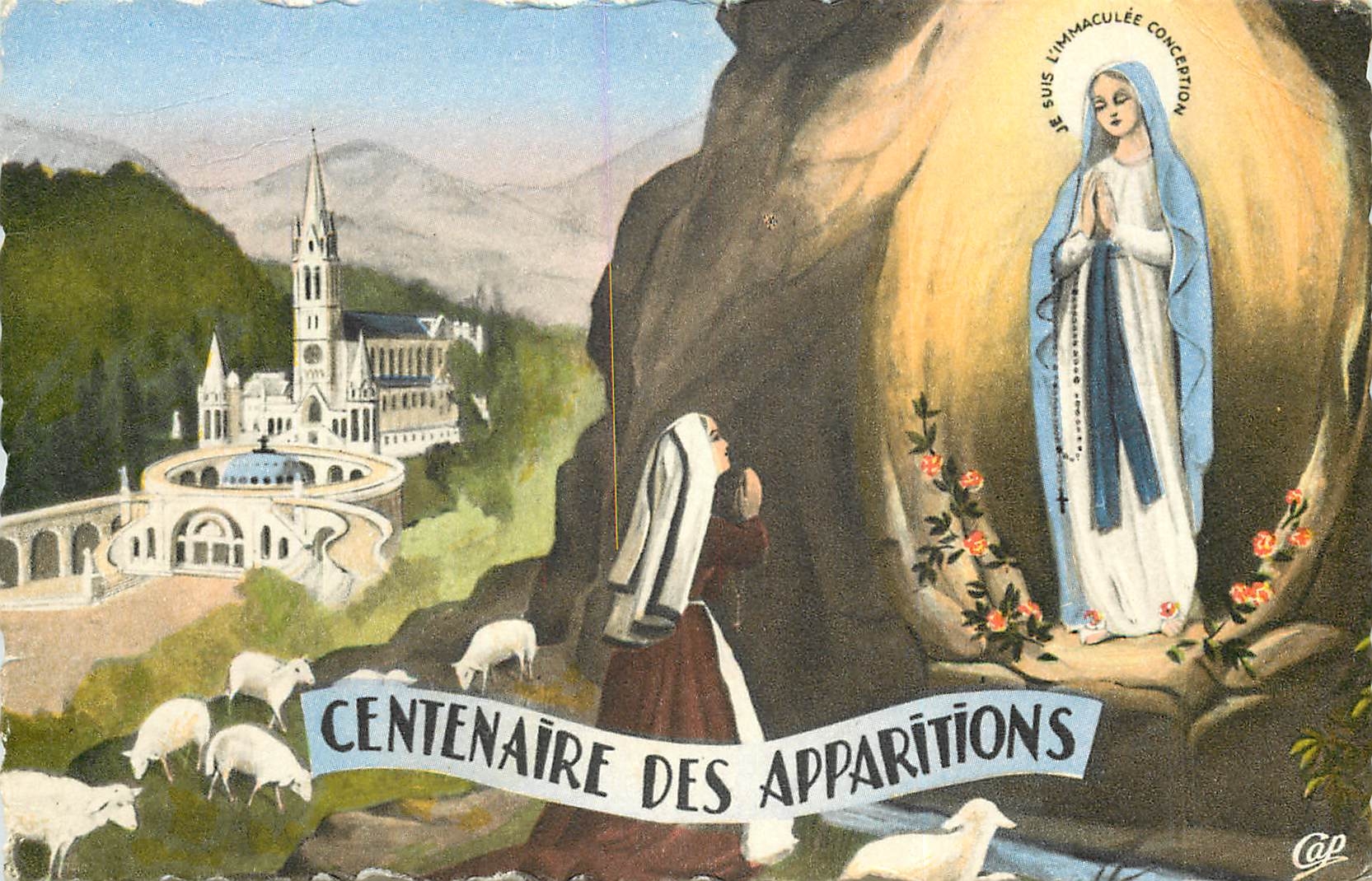 CPA Lourdes Centenaire des Apparitions