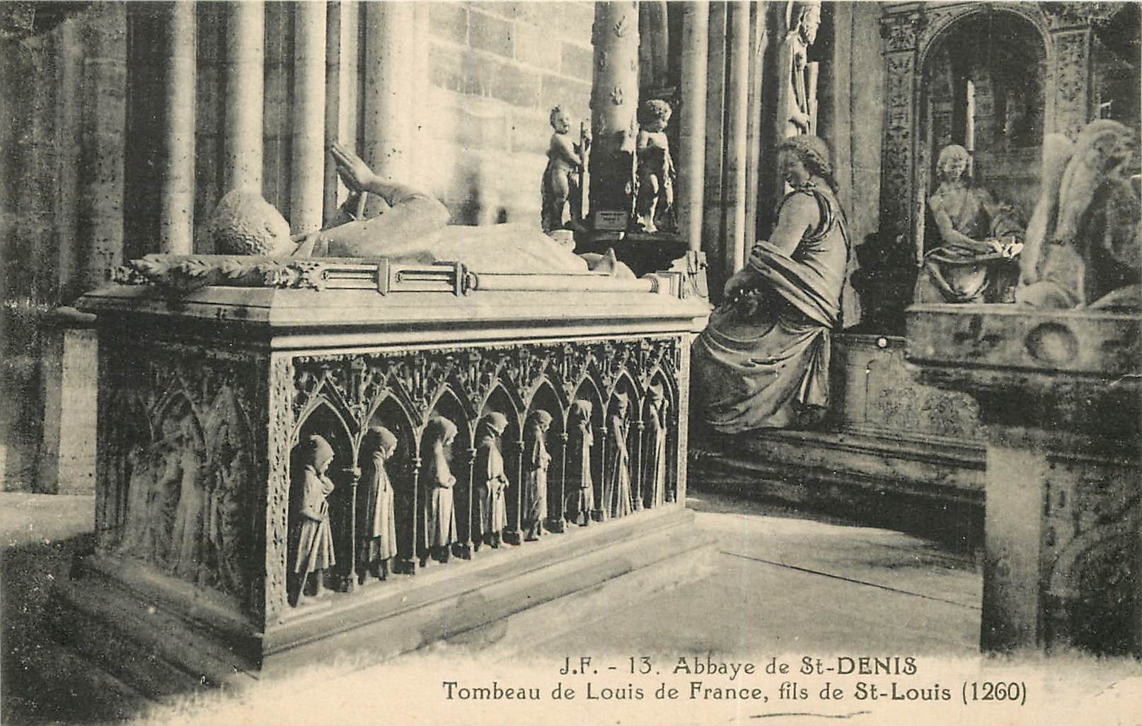 CPA Abbaye de Saint Denis Tombeau de Louis de France Fils de St Louis (1260)