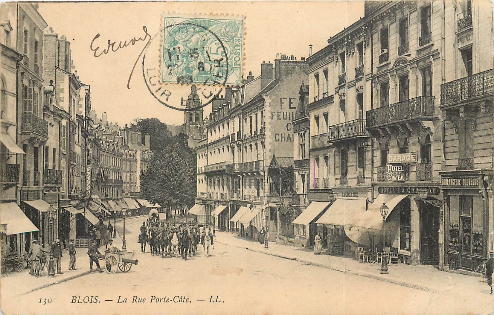 CPA Blois la rue Porte Cote