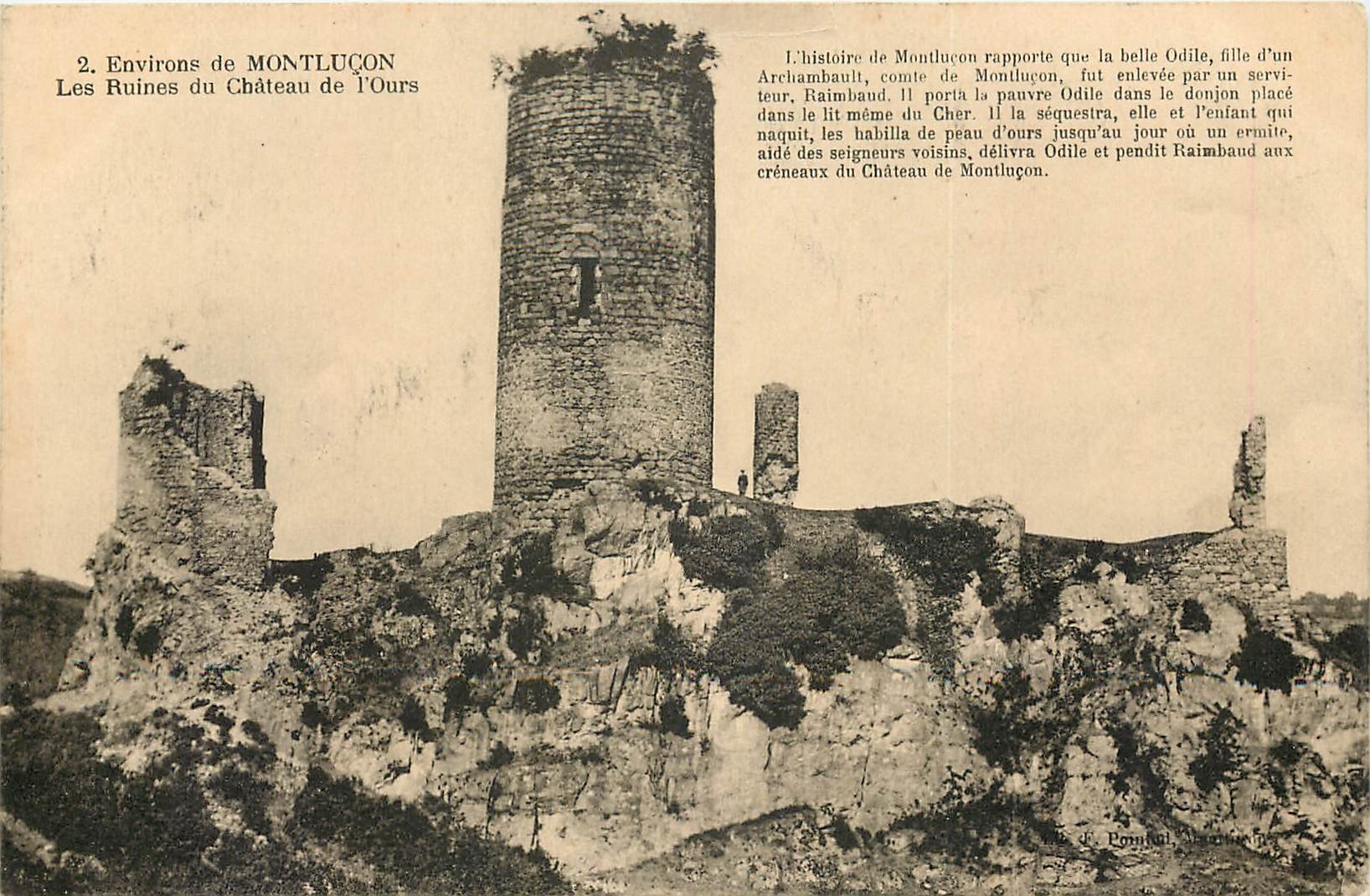 CPA Environs de Montlucon les ruines du chateau de L'Ours