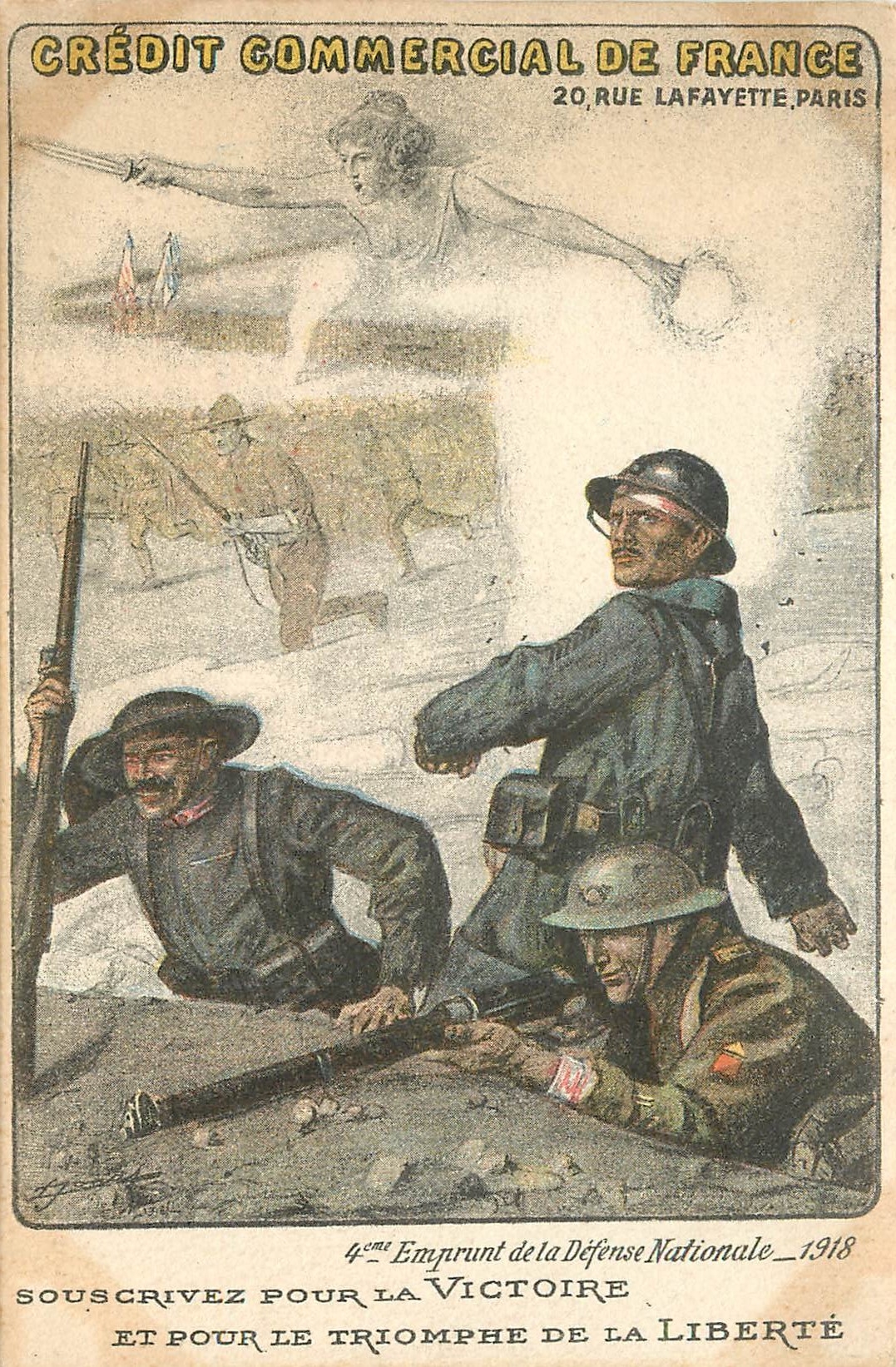 CPA Souscriver pour la Victoire et pour le Triomphe de la Liberte