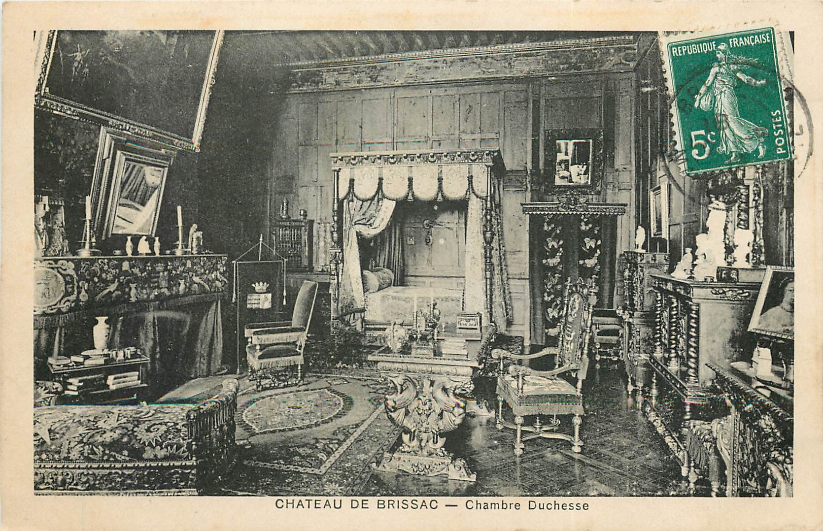 CPA Chateau de Brissac Chambre Duchesse