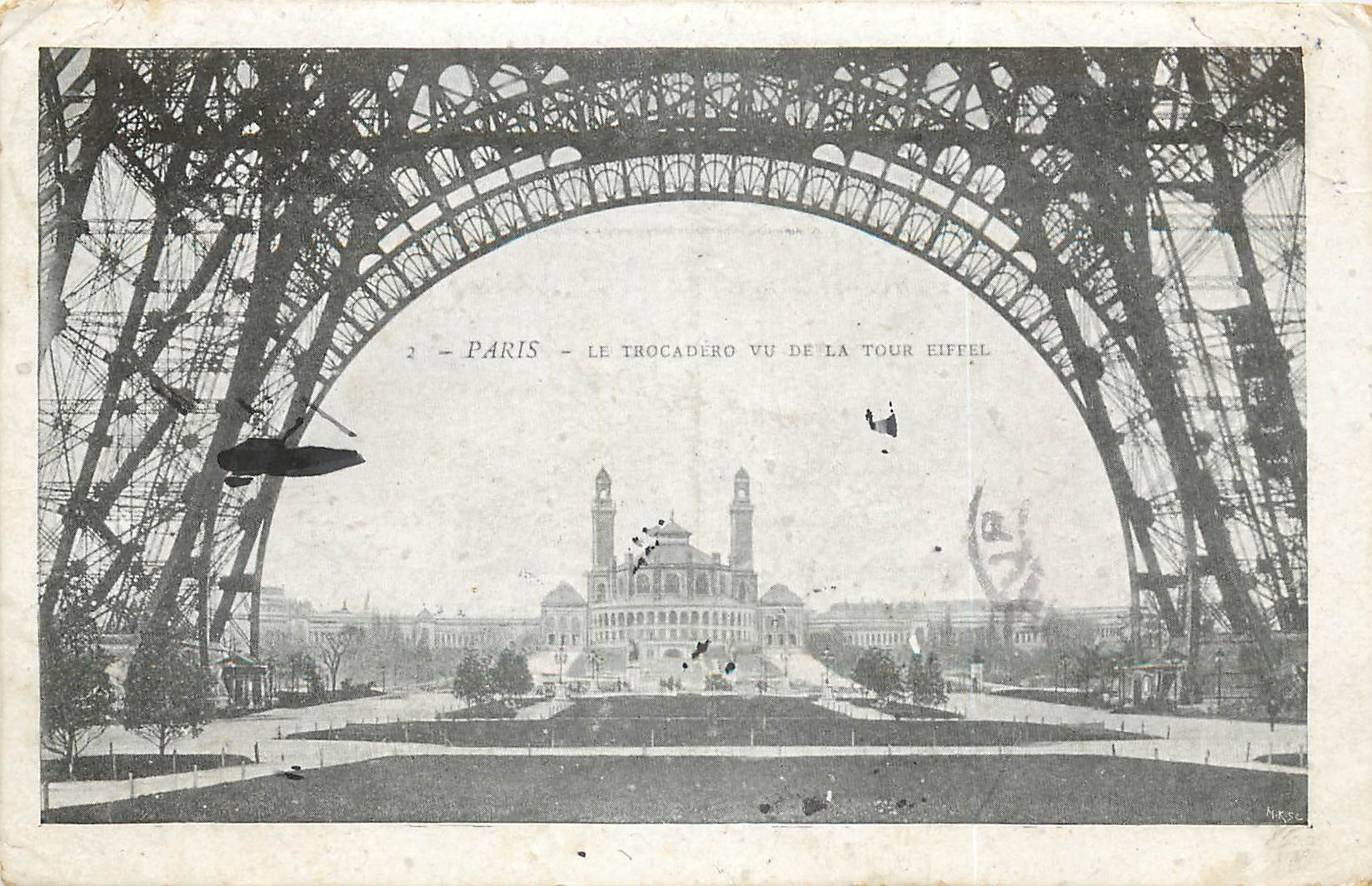 CPA Paris le Torcadero vu de la Tour Eiffel
