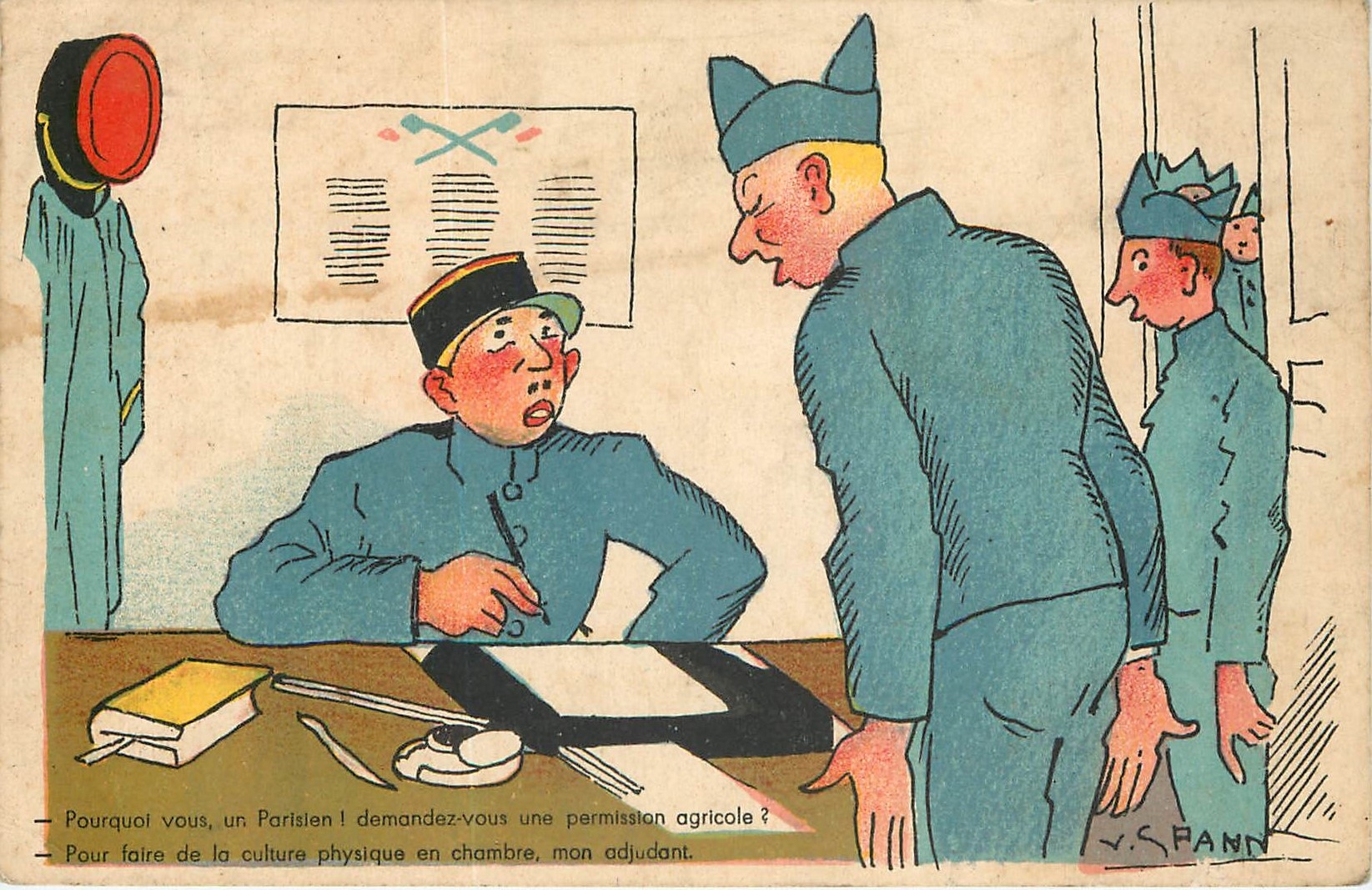 CPA Pourquoi vous un Pasteur Demandez vous un permission agricole