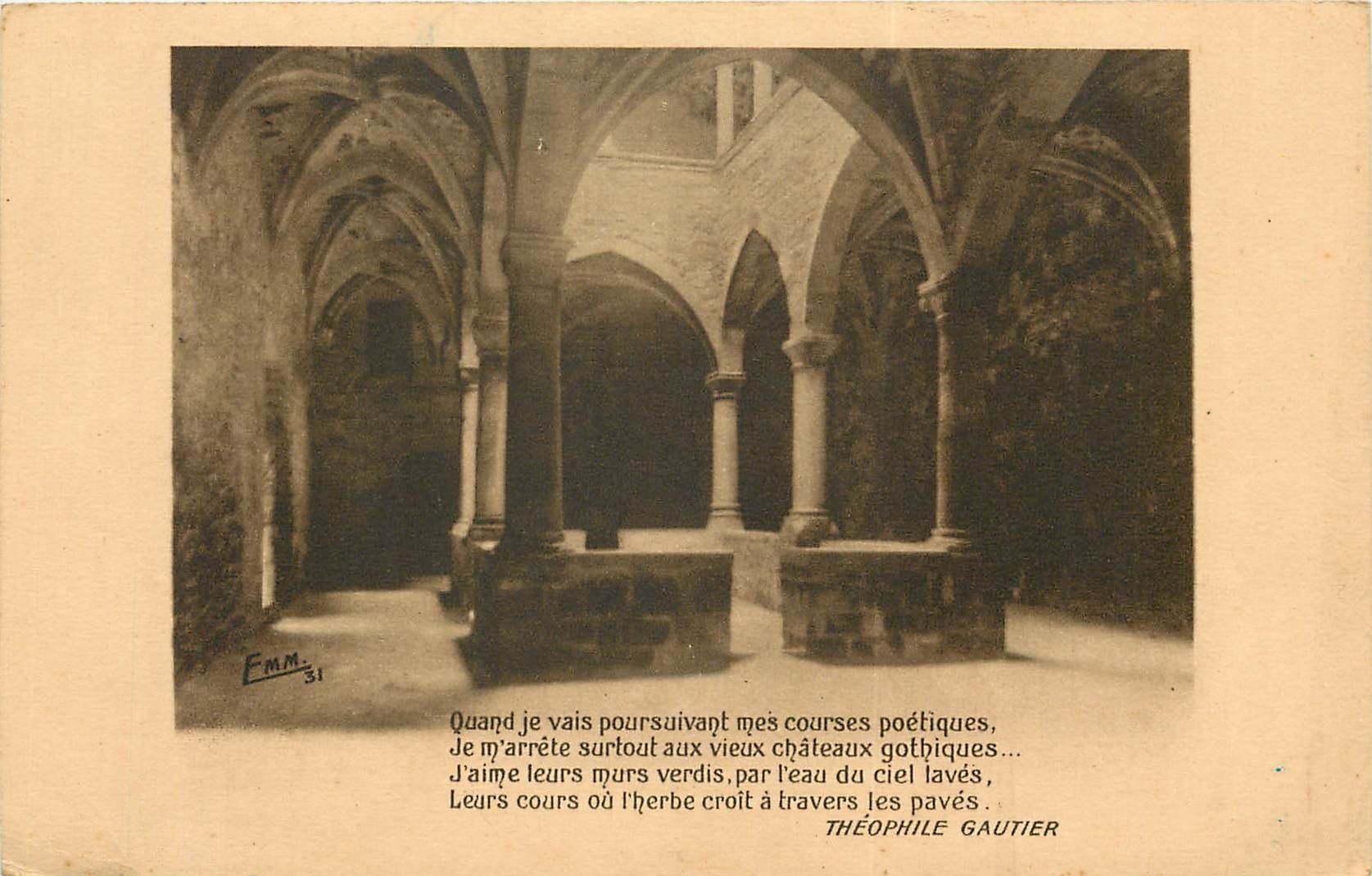 CPA Théophile Gautier vieux châteaux gothiques