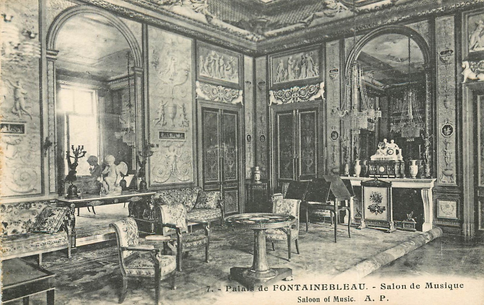 CPA Palais de Fontainebleau Salon de Musique