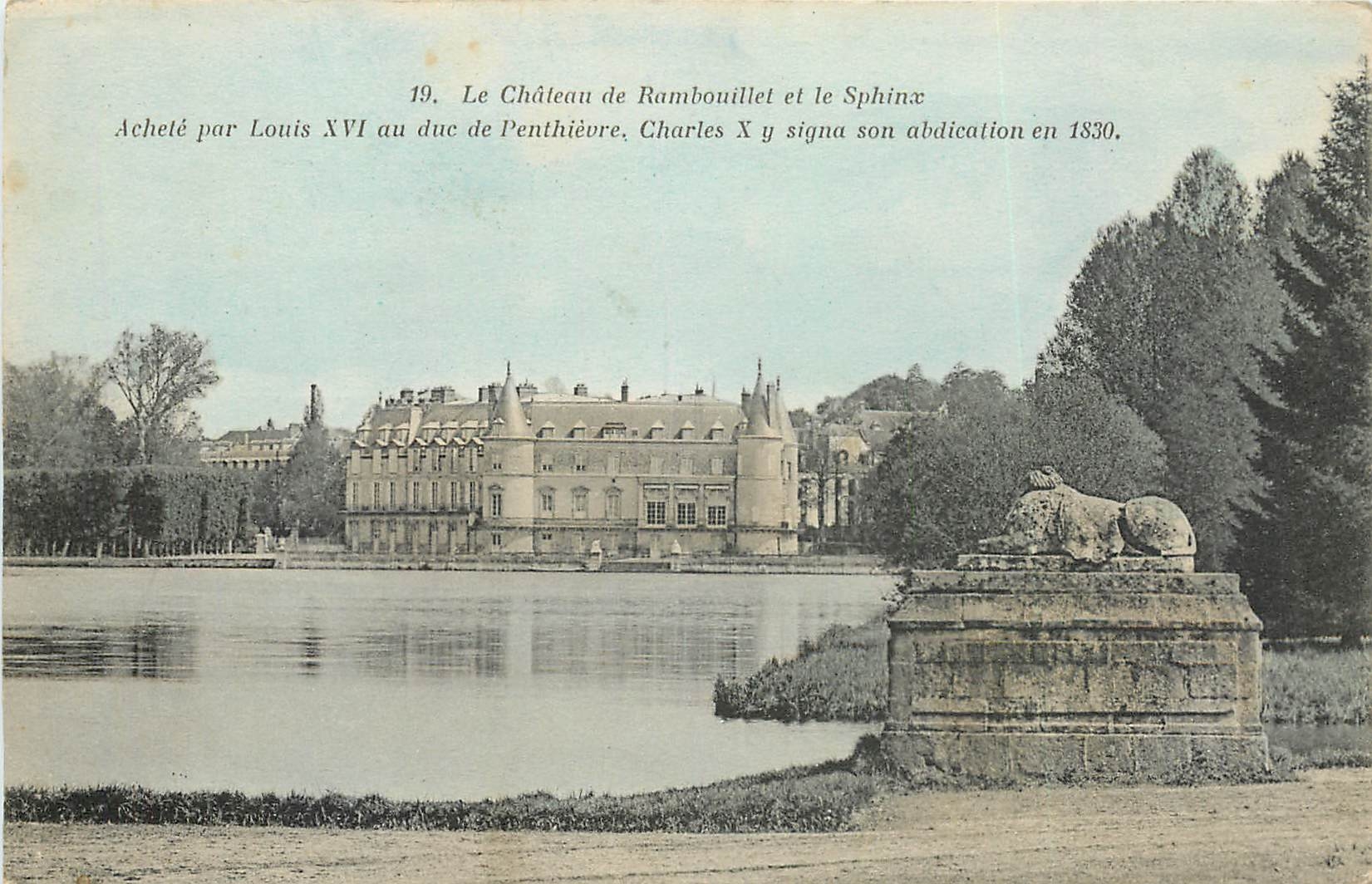 CPA Chateau de Rambouillet et le Sphinx