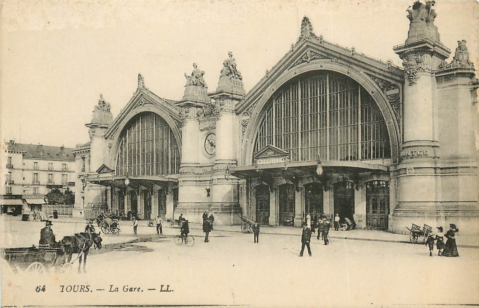 CPA Tours la Gare