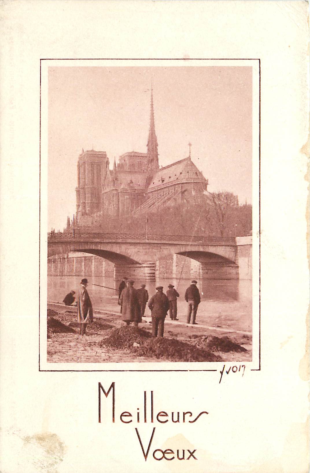 CPA Meilleur Voeux Paris N D