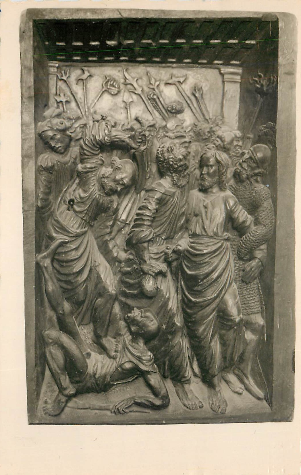 CPA Utelle (A M) Alt 800 m L'Eglise Panneau de retable Scene de l'arrestation de Jesus au jardin des