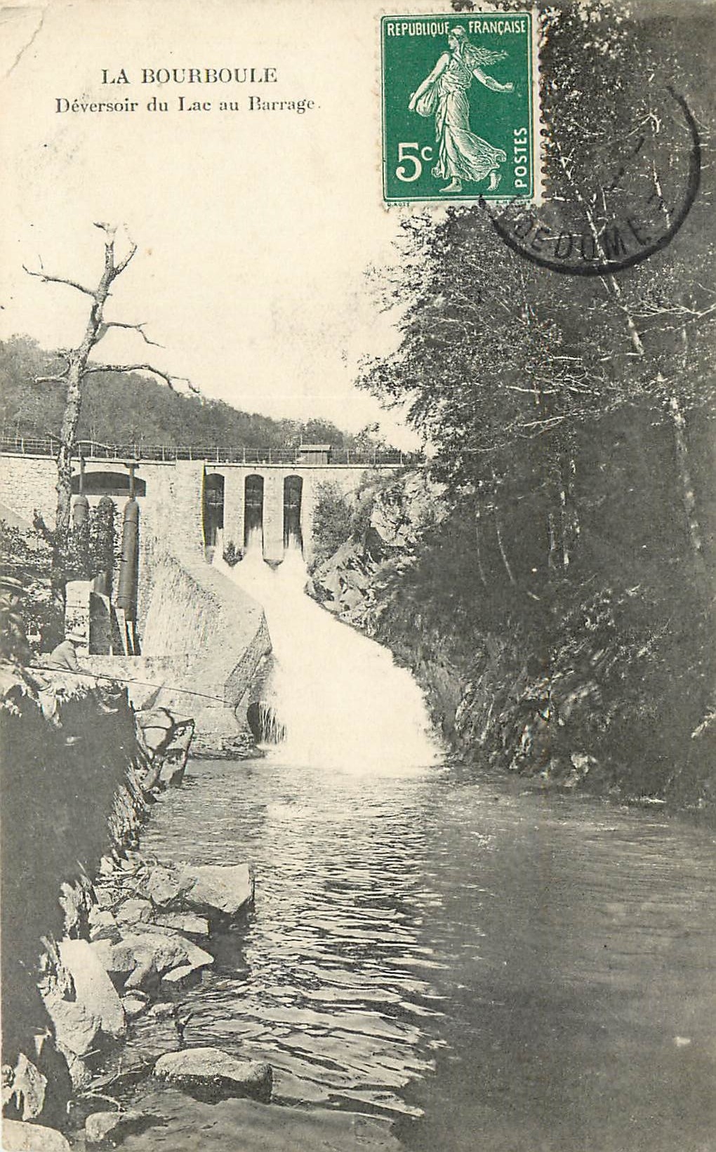 CPA La Bourboule Deversoir du Lac au Barrage