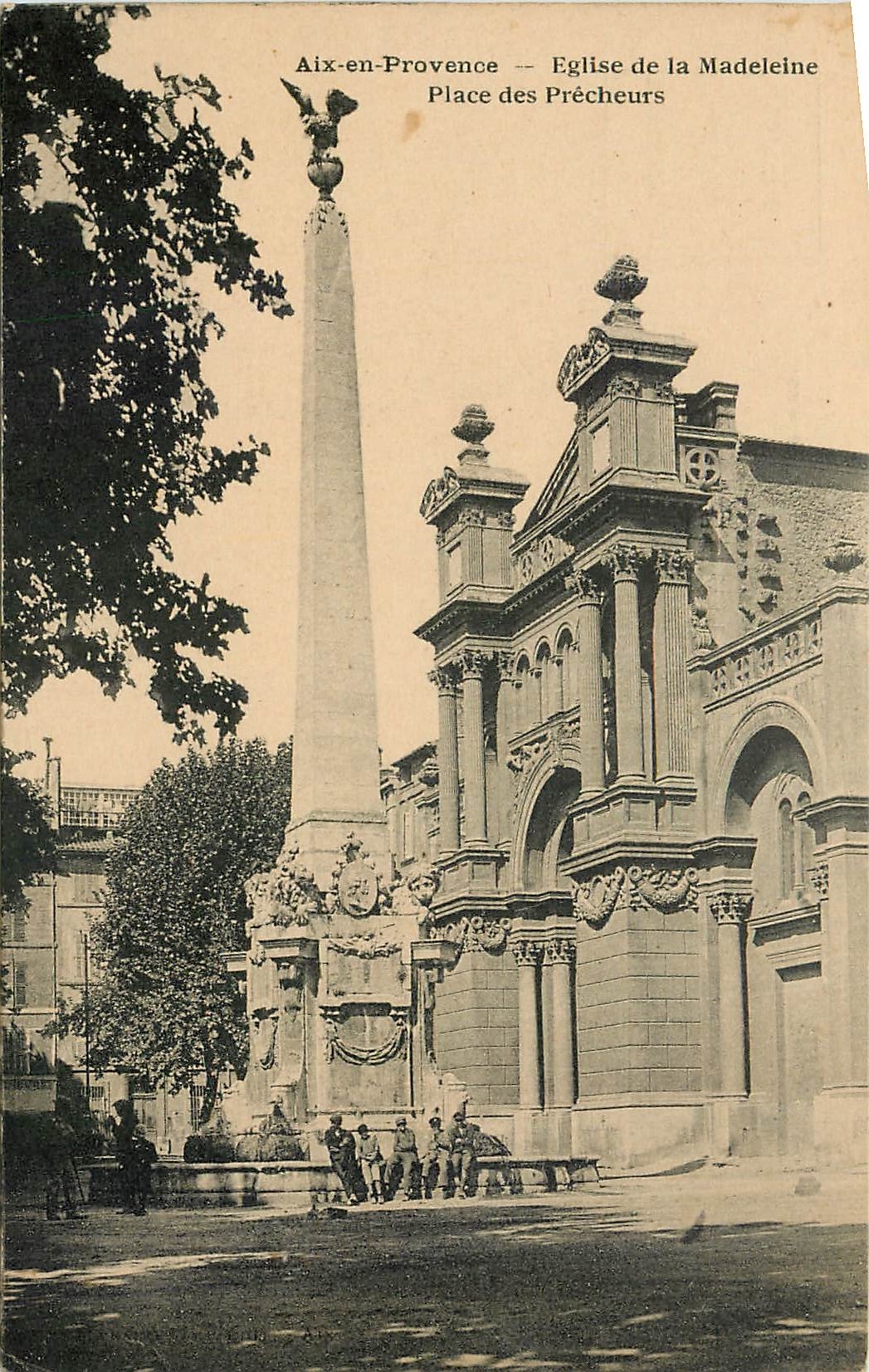 CPA Aix en Provence Eglise de la Madeleine Place des Pecheurs