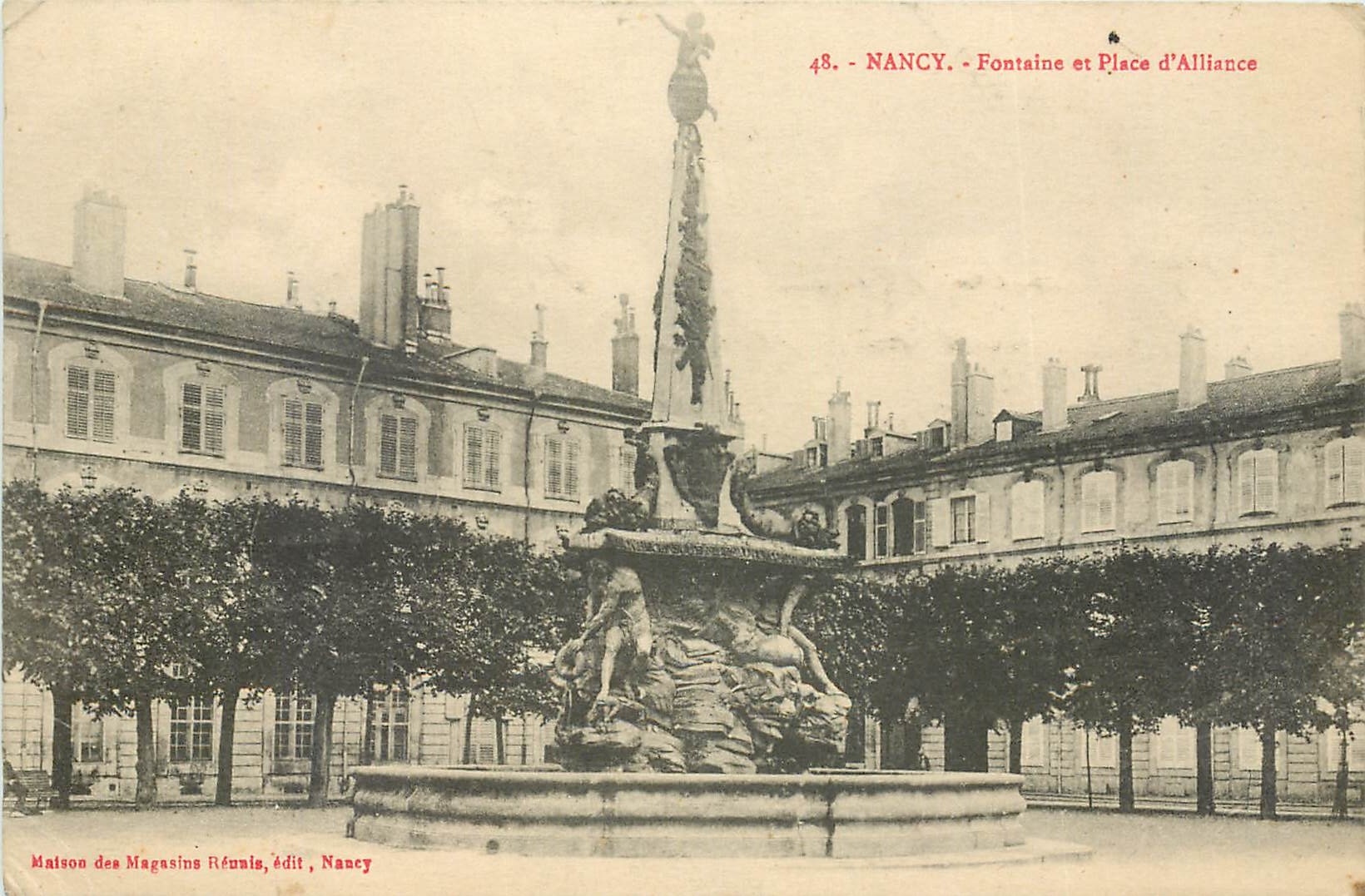 CPA Nancy Fontaine et Place d'Alliance