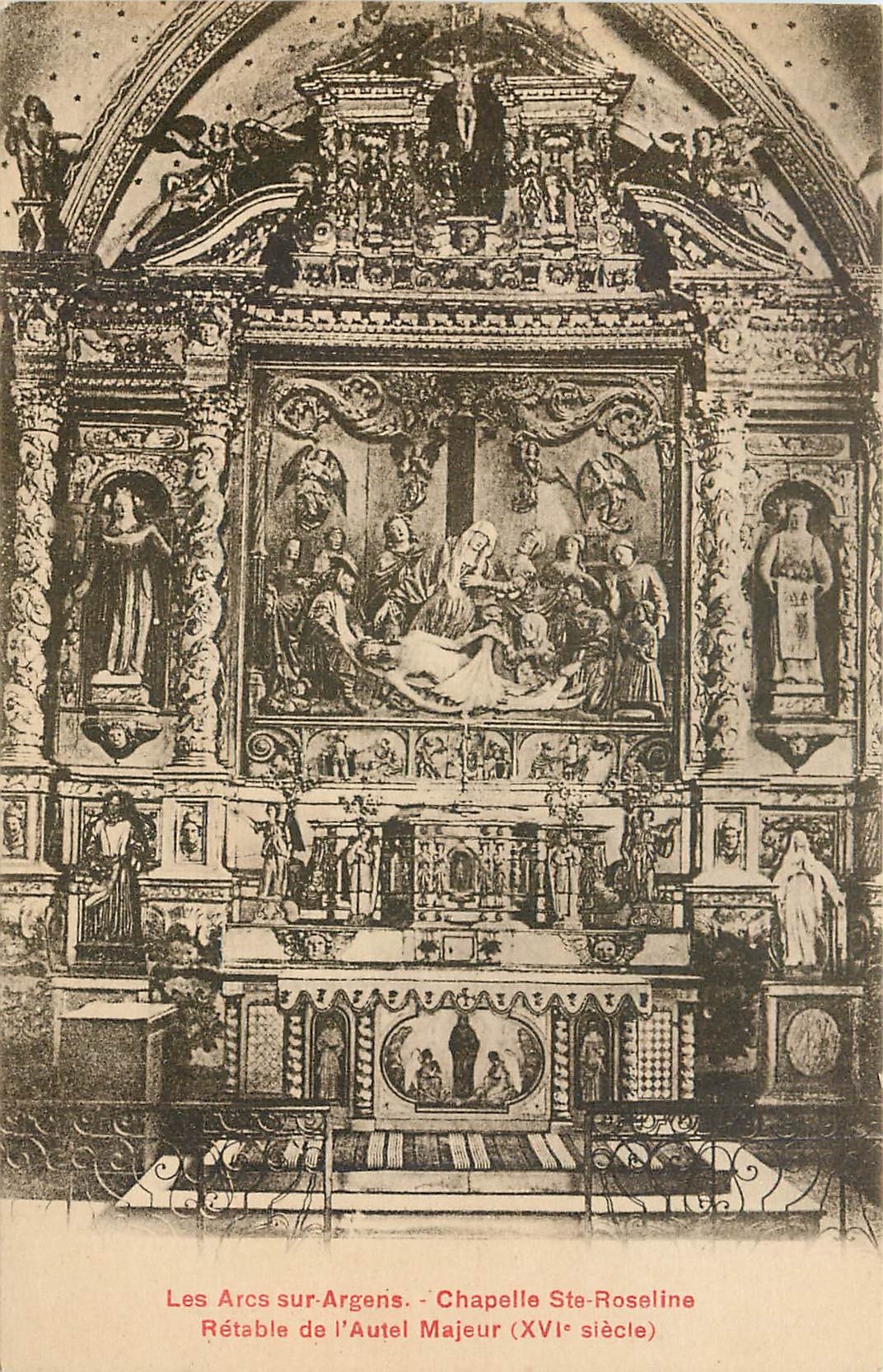 CPA Les Arcs sur Argens Chapelle Ste Roseline Retable de l'Autel Majeur (XVI s)
