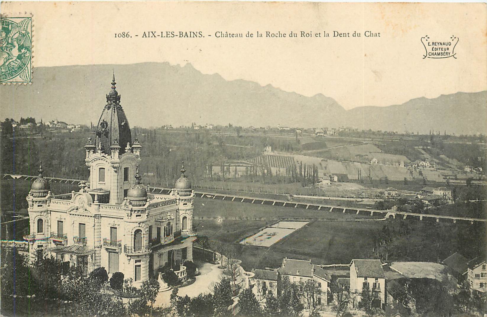 CPA Aix les Bains Chateau de la Roche du Roi et la Dent du Chat