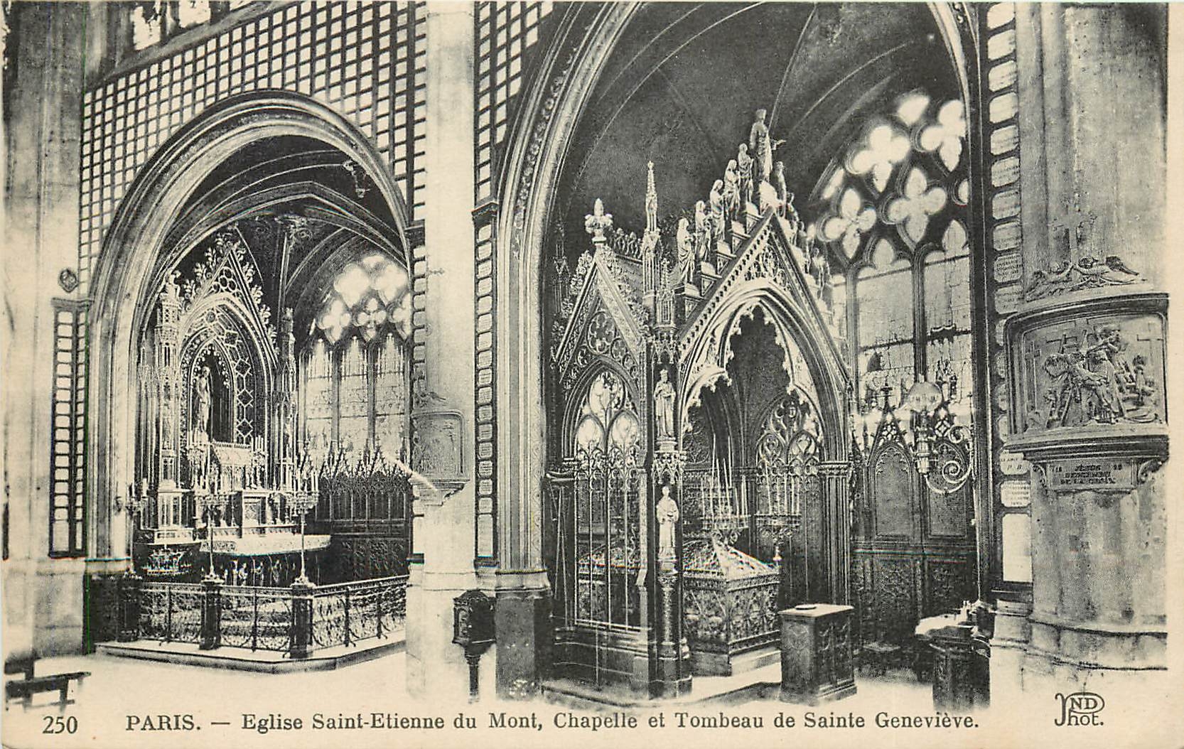 CPA Paris Eglise Saint Etienne du Mont Chapelle et Tombeau de Sainte Genevieve