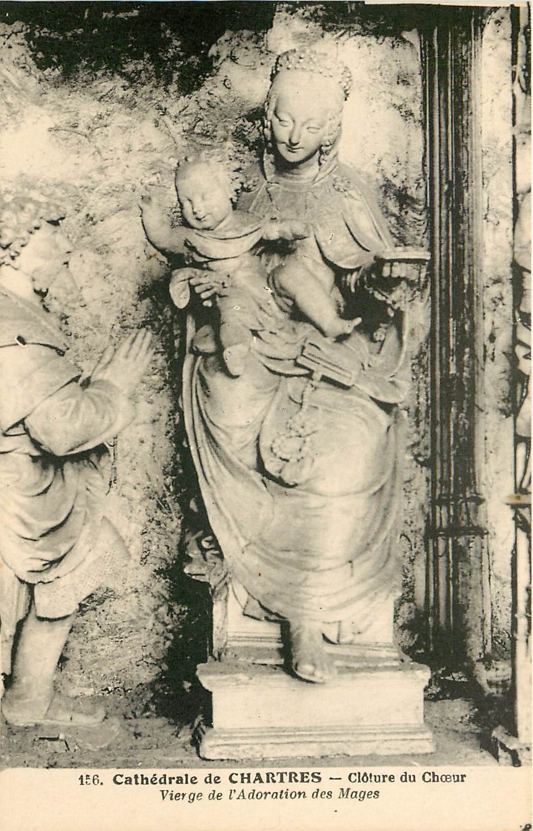 CPA Cathedrale de Chartres Cloture du Choeur Vierge de l'Adoration des Mages