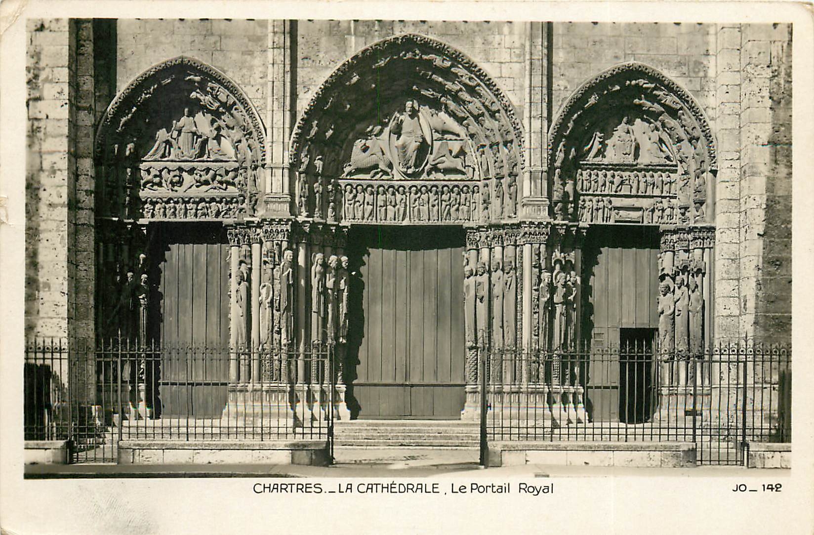 CPA Chartres La Cathedrale Le Portail Royal