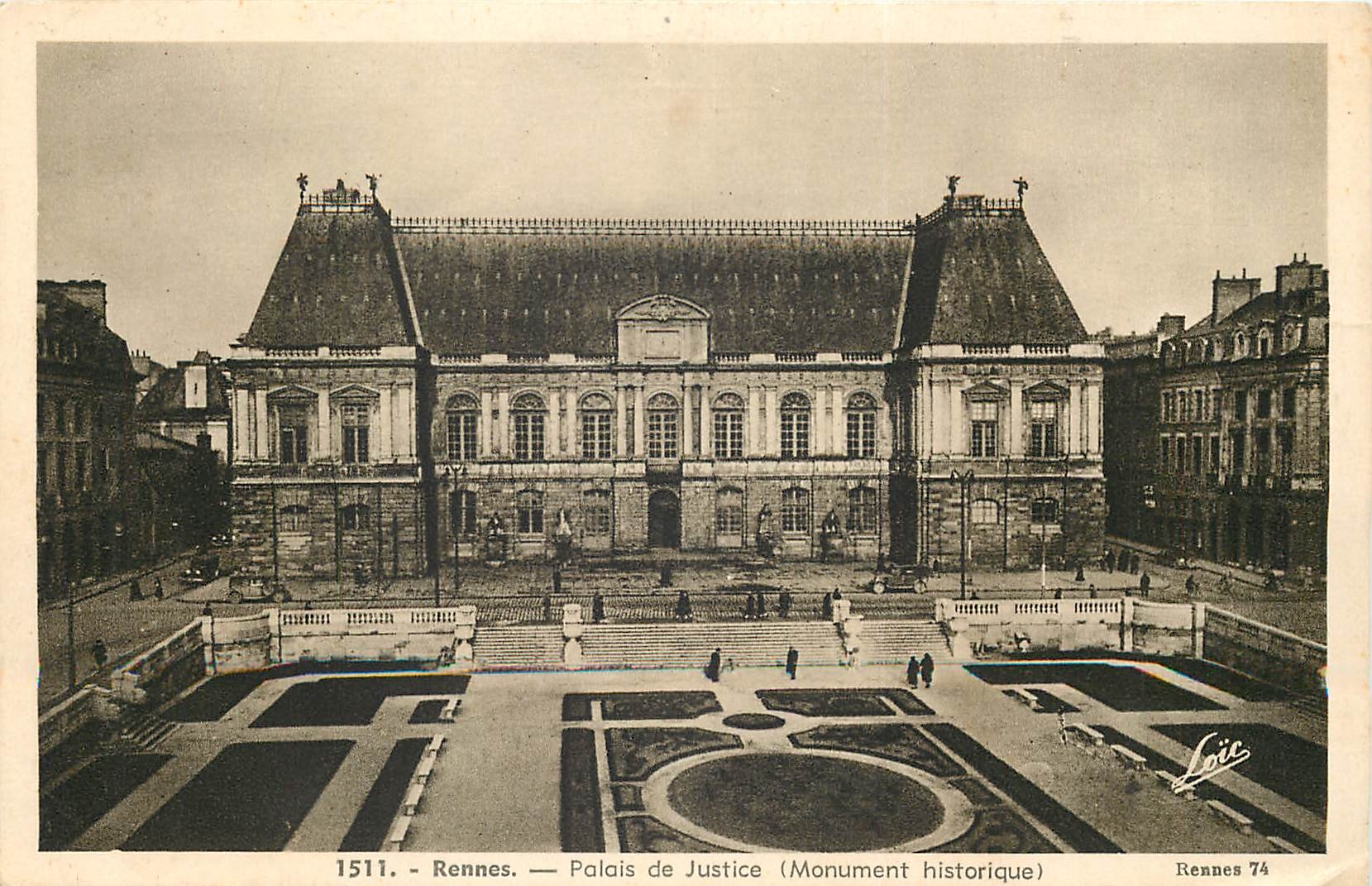 CPA Rennes Palais de Justice (Monument historique)