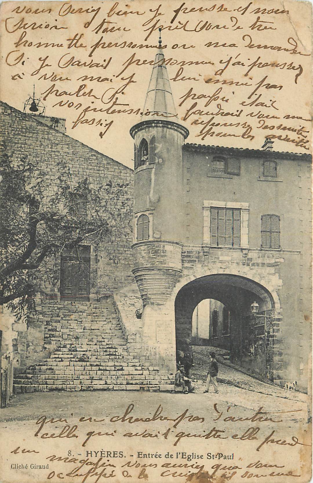 CPA Hyeres Entree de l'Entree de L'Eglise St Paul