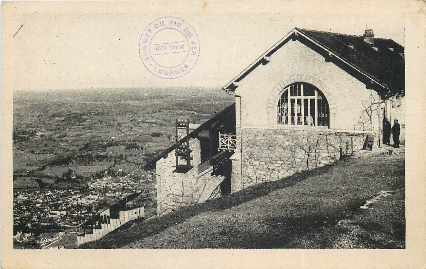 CPA Lourdes la Gare en haut du Pic du Jer PD