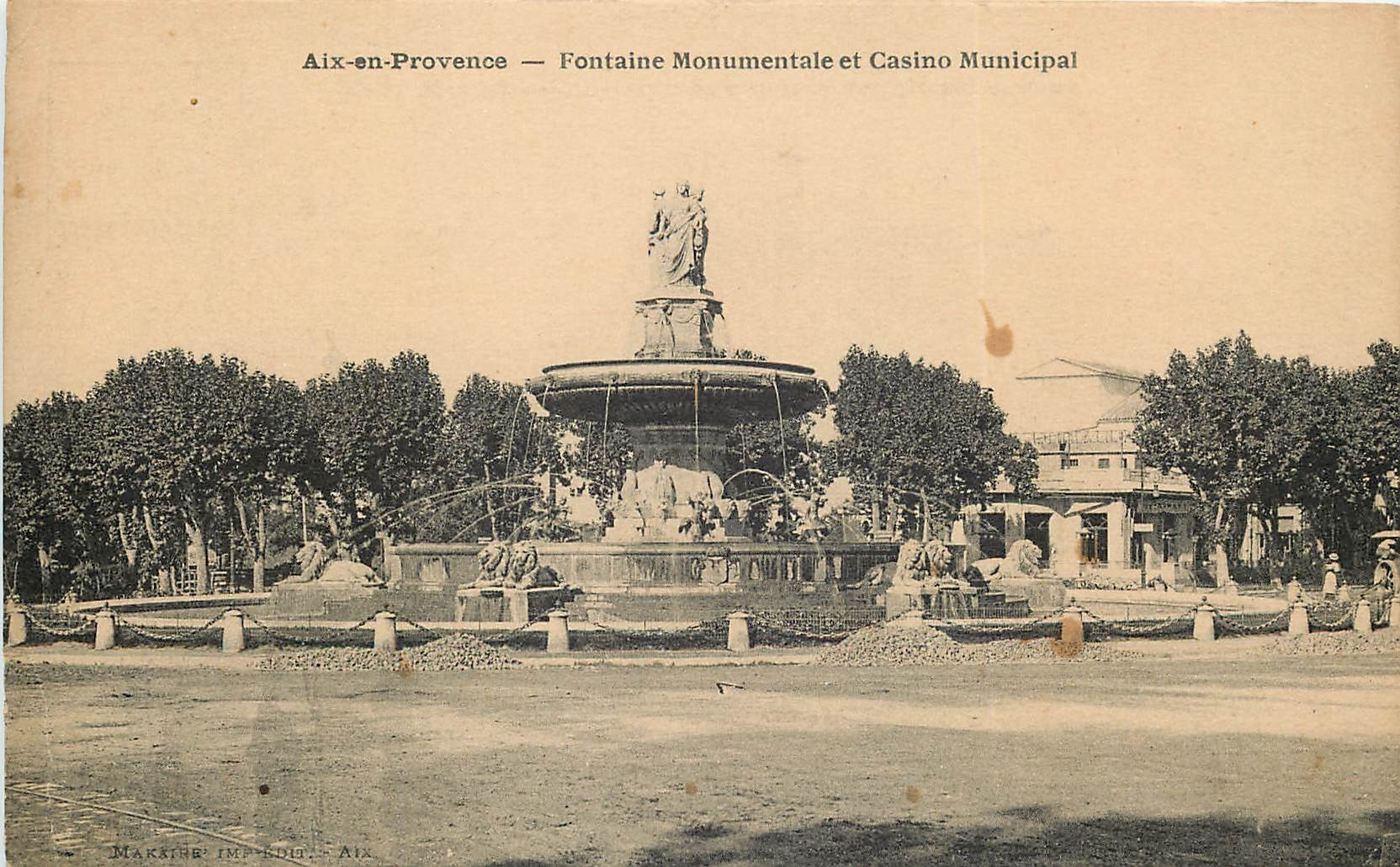 CPA AIx en Provence Fontaine Monumentale et Casino Municipal