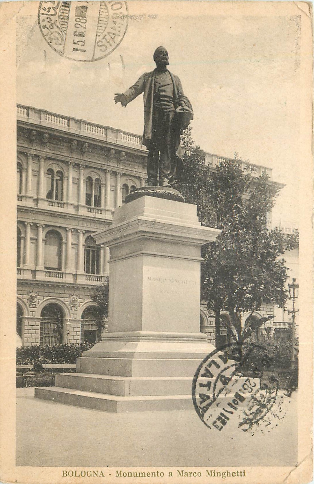 CPA Bologna Monumento a Marco Minghetti