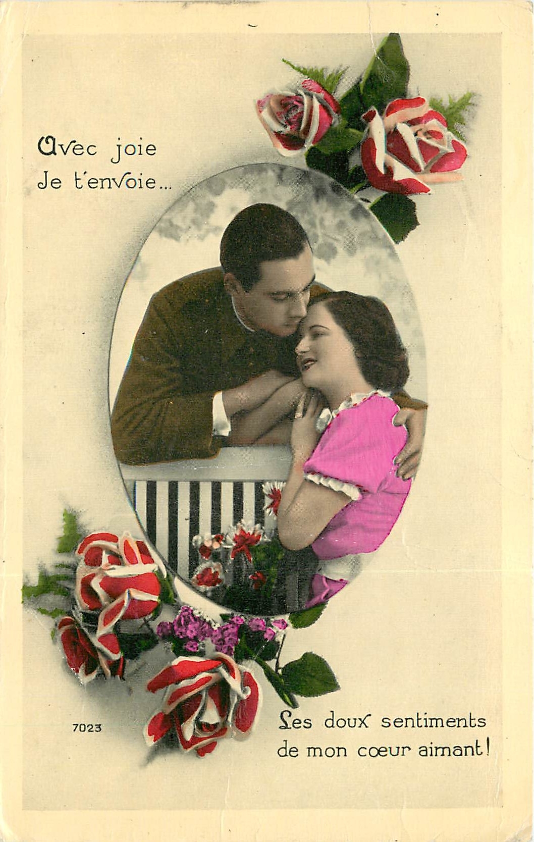 CPA Avec joie je T'envoie