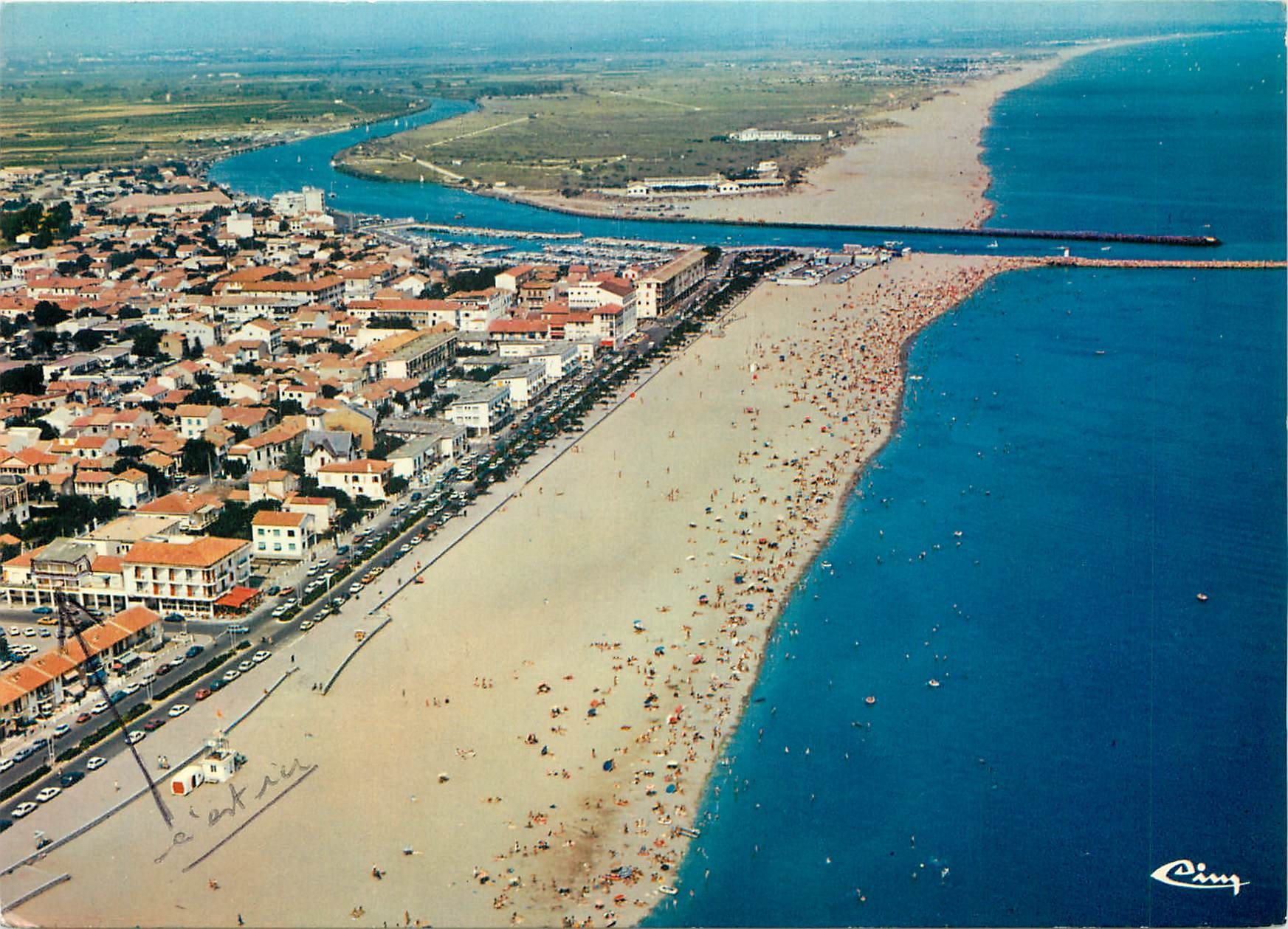 CPSM Valras Plage (Herault) Vue aerienne de la Station la Plage