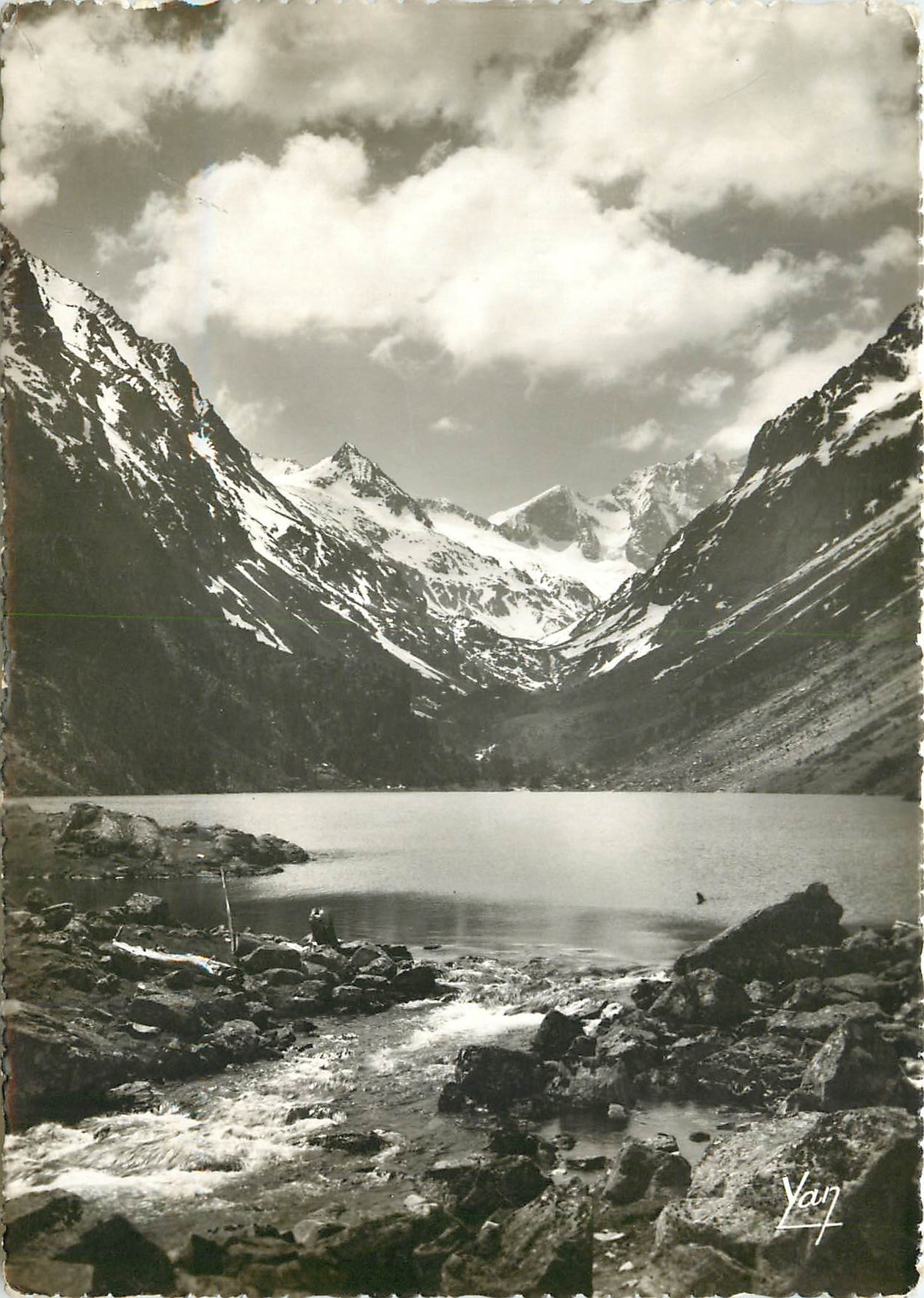 CPSM Cauterets Le Lac de Gaube (ALT 1800 m) le deversoir
