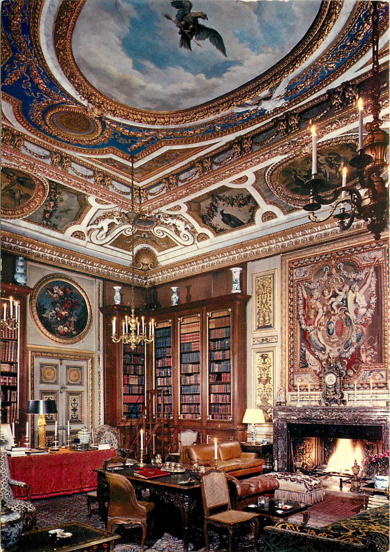 CPSM Chateau de Vaux le Vicomte La Bibliotheque