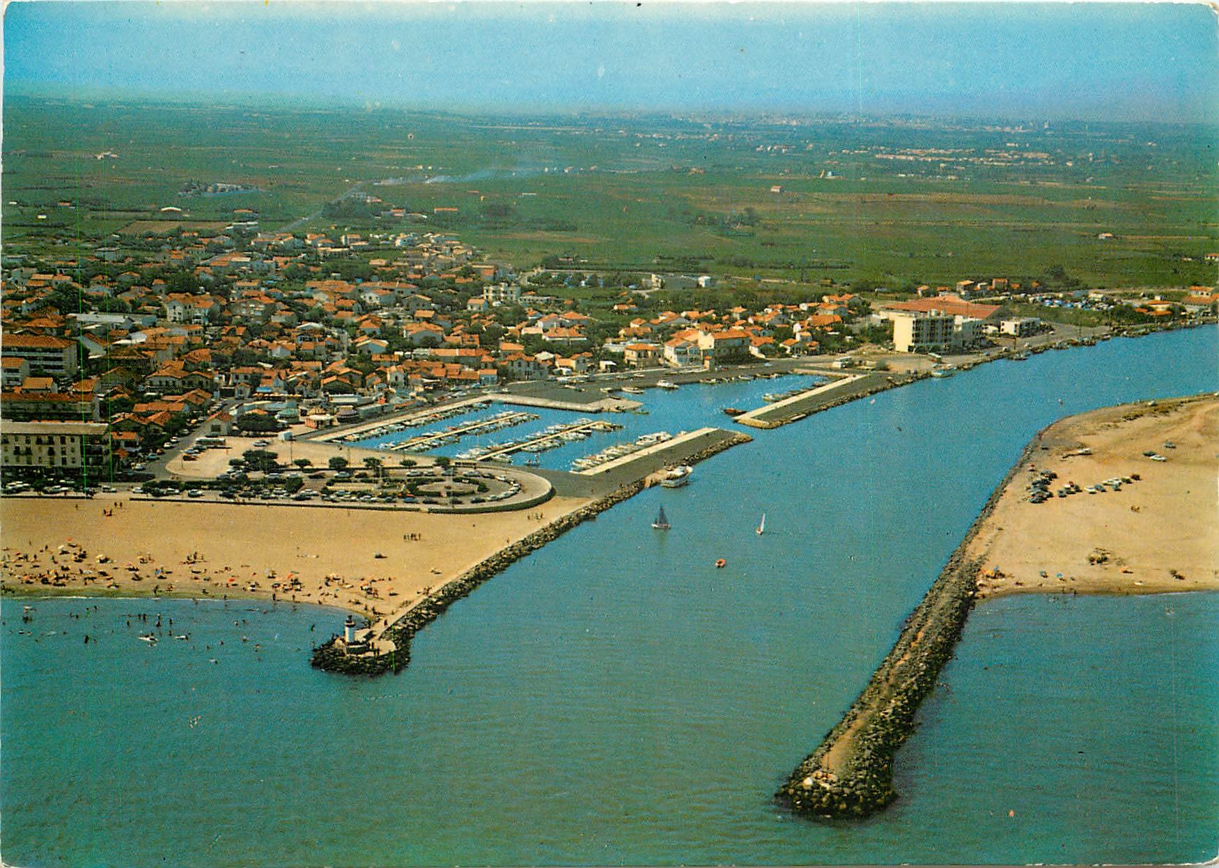CPSM Valras Plage (Herault) Vue aerienne sur le nouveau Port de plaisance
