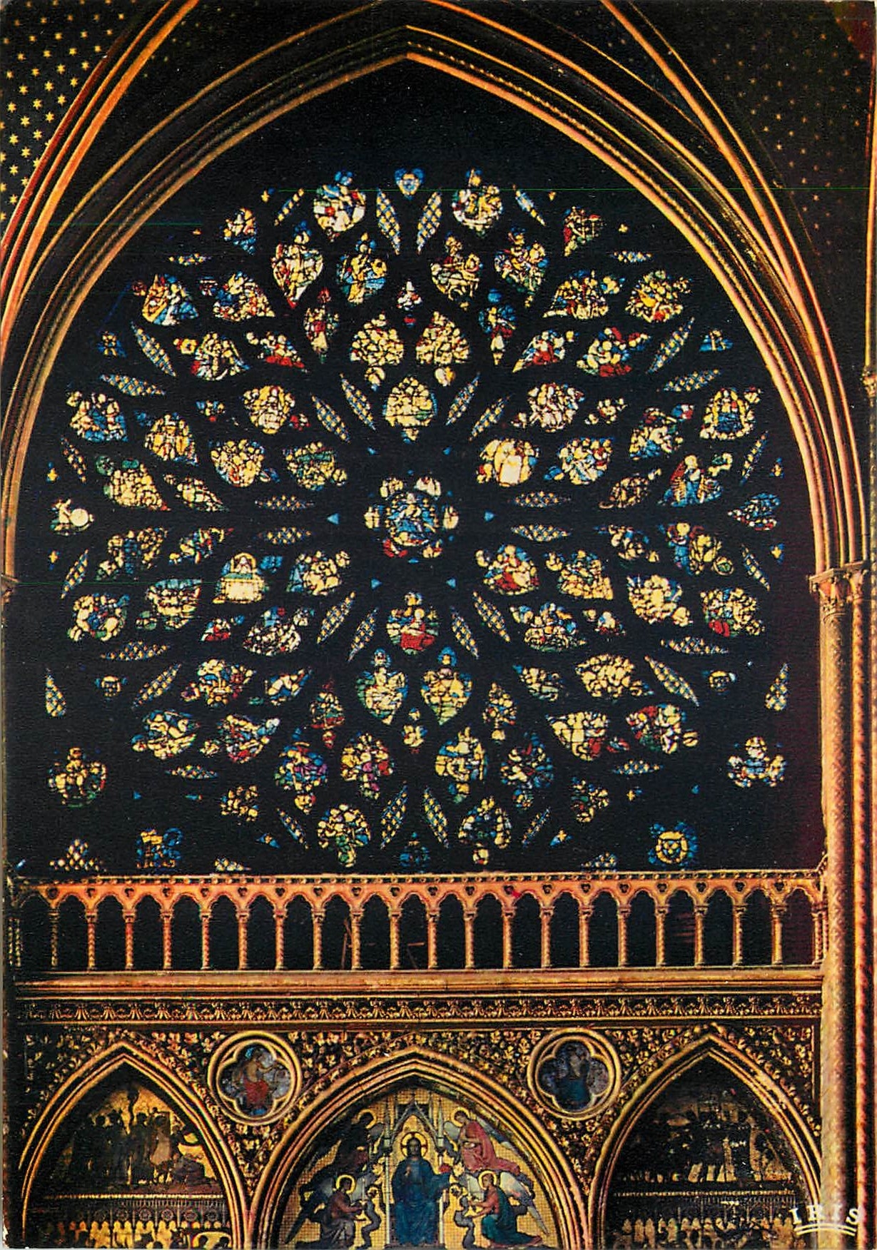 CPSM Paris La Sainte Chapelle Grande Rose de la Facade