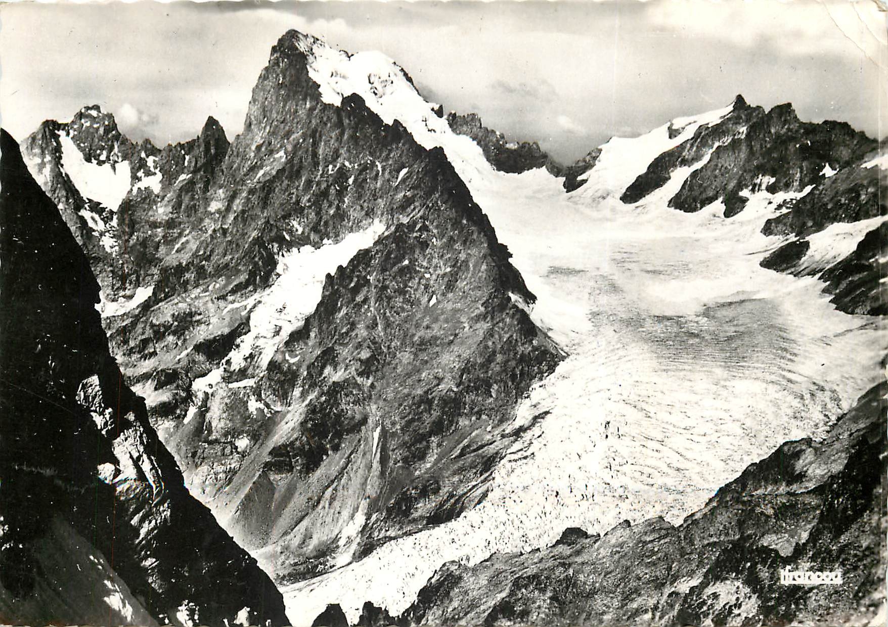 CPSM Les Ecrins (4103 m) et le Glacier Blanc vus en montant aux agneaux