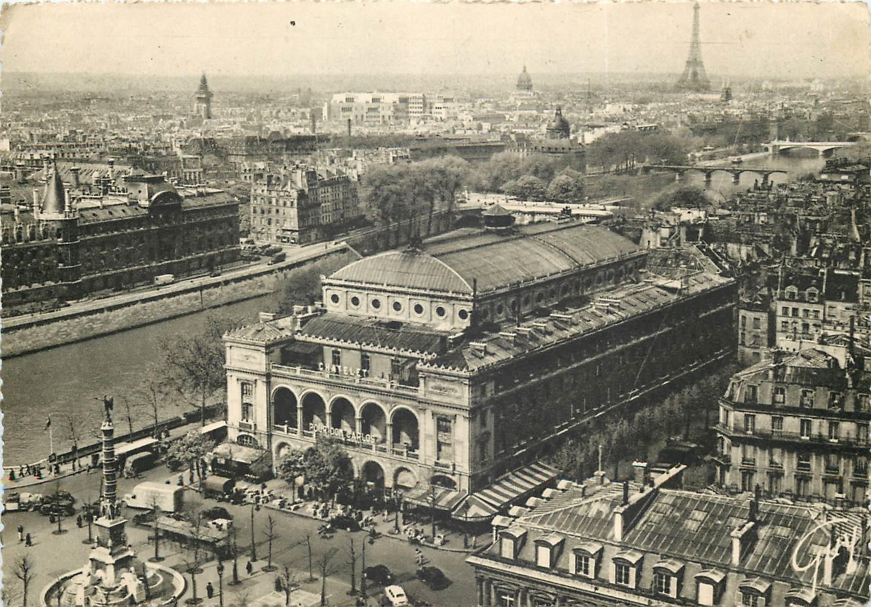 CPSM Paris et ses merveilles la Place du Chatelet