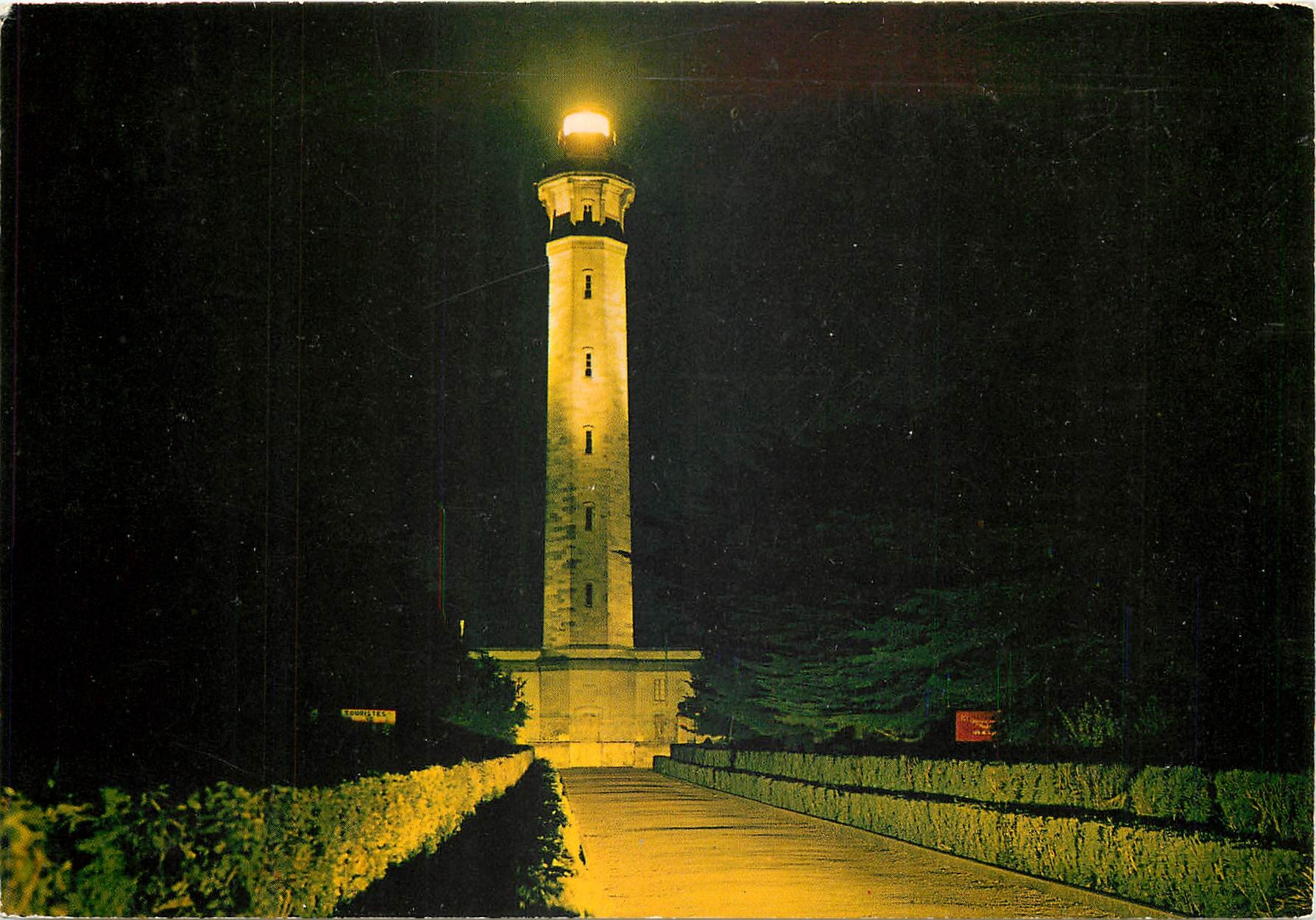 CPSM Il de Re (Charente Maritime) Le phare des Baleines Effet de nuit