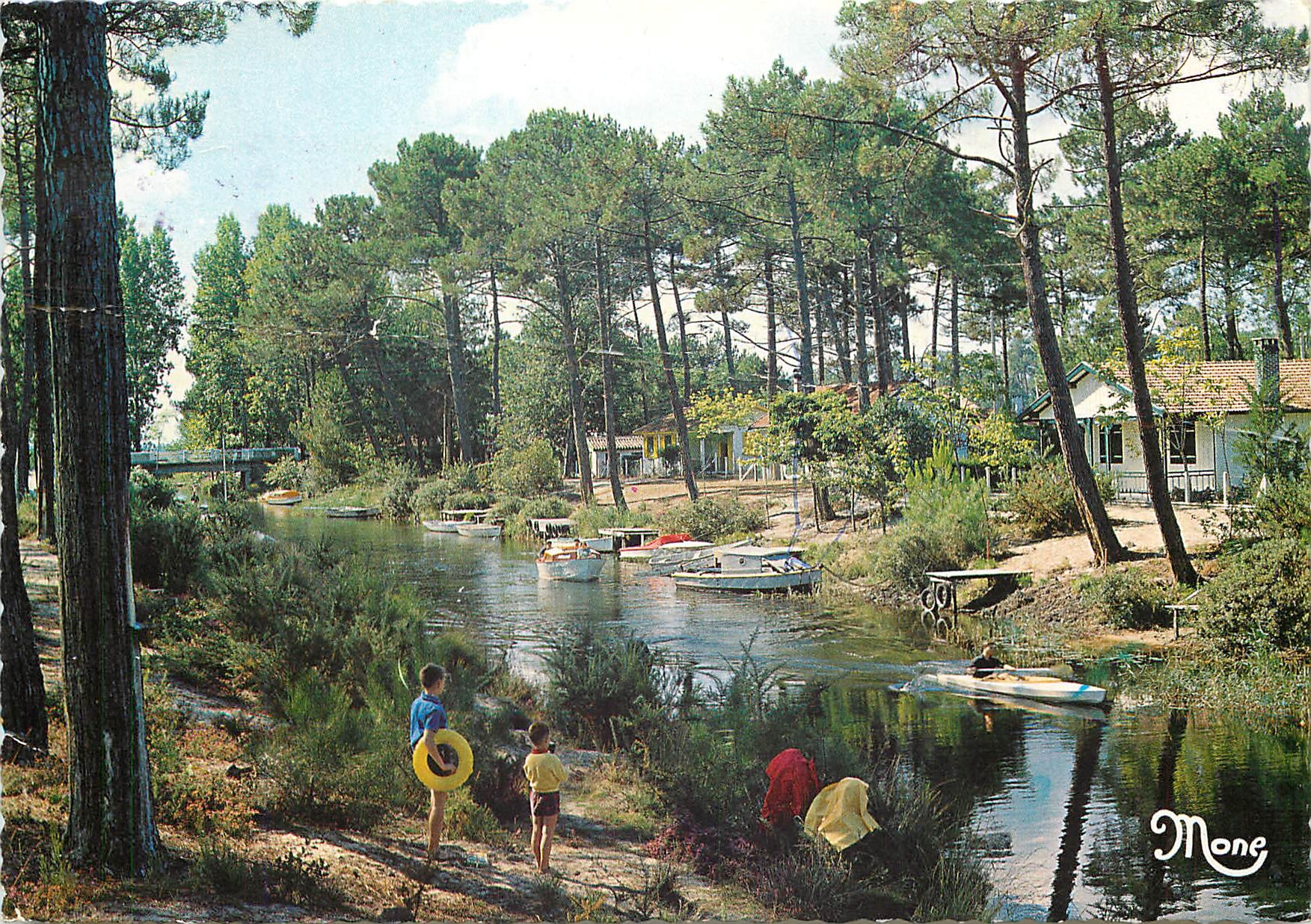 CPSM Biscarrosse (Landes) Le canal de Navarrosse