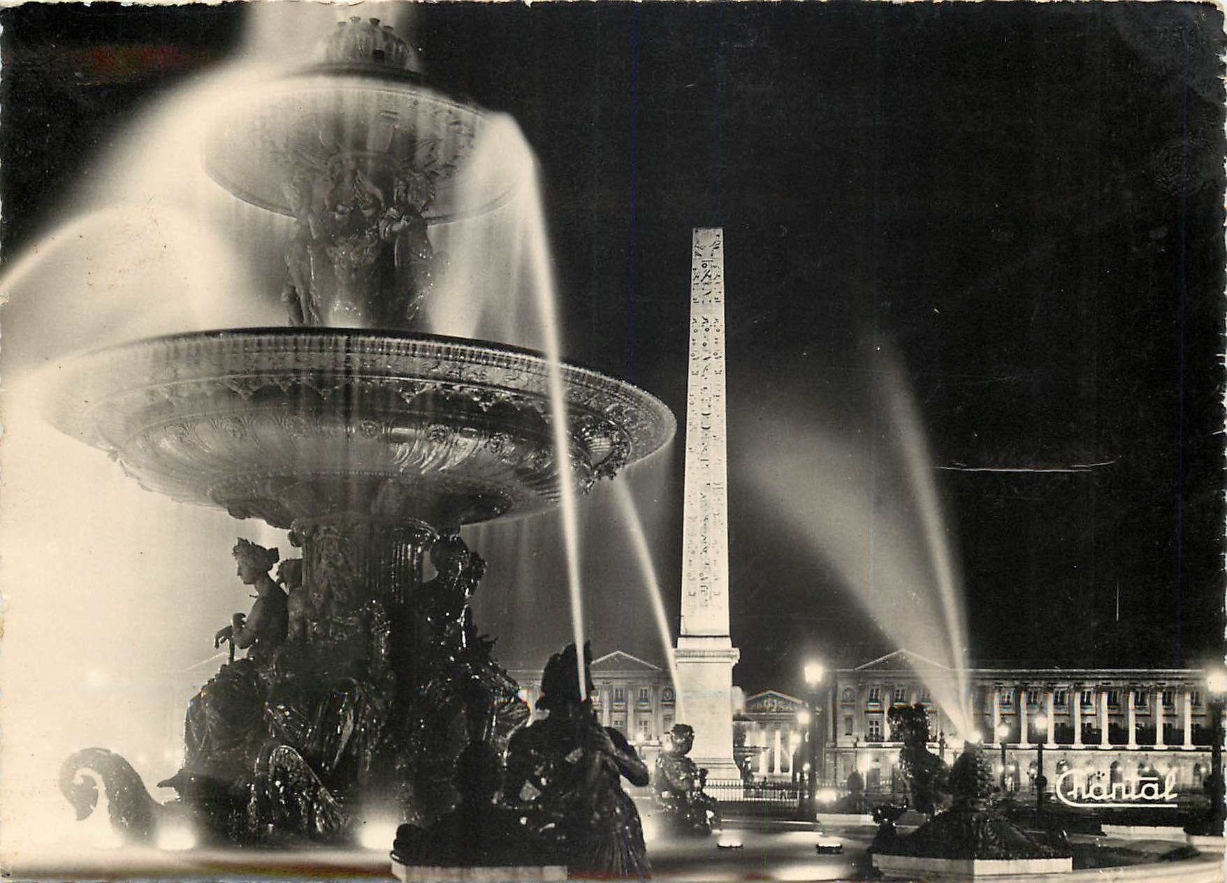 CPSM Paris Les Illuminations Place de la Concorde
