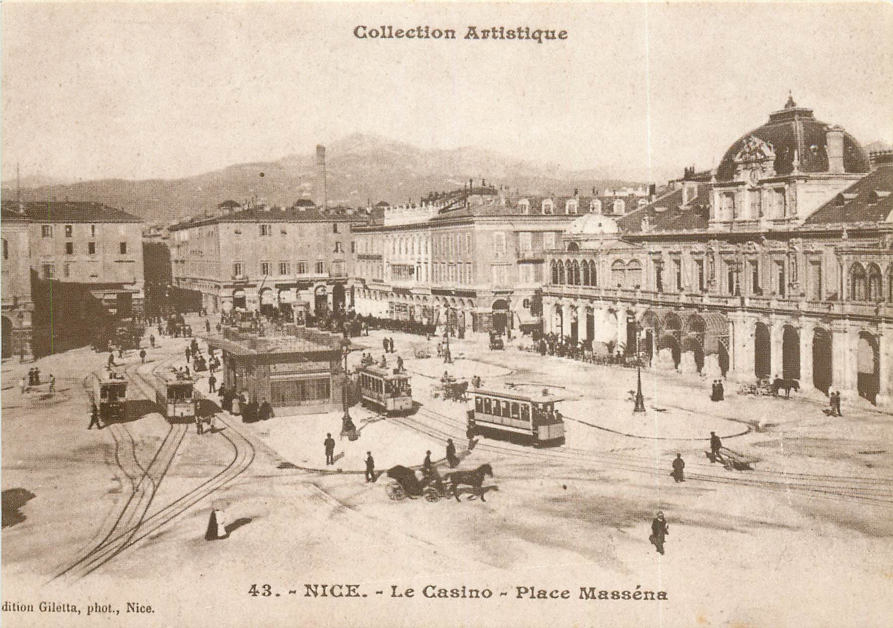 CPSM Nice le Casino Place massena REPRODUCTION