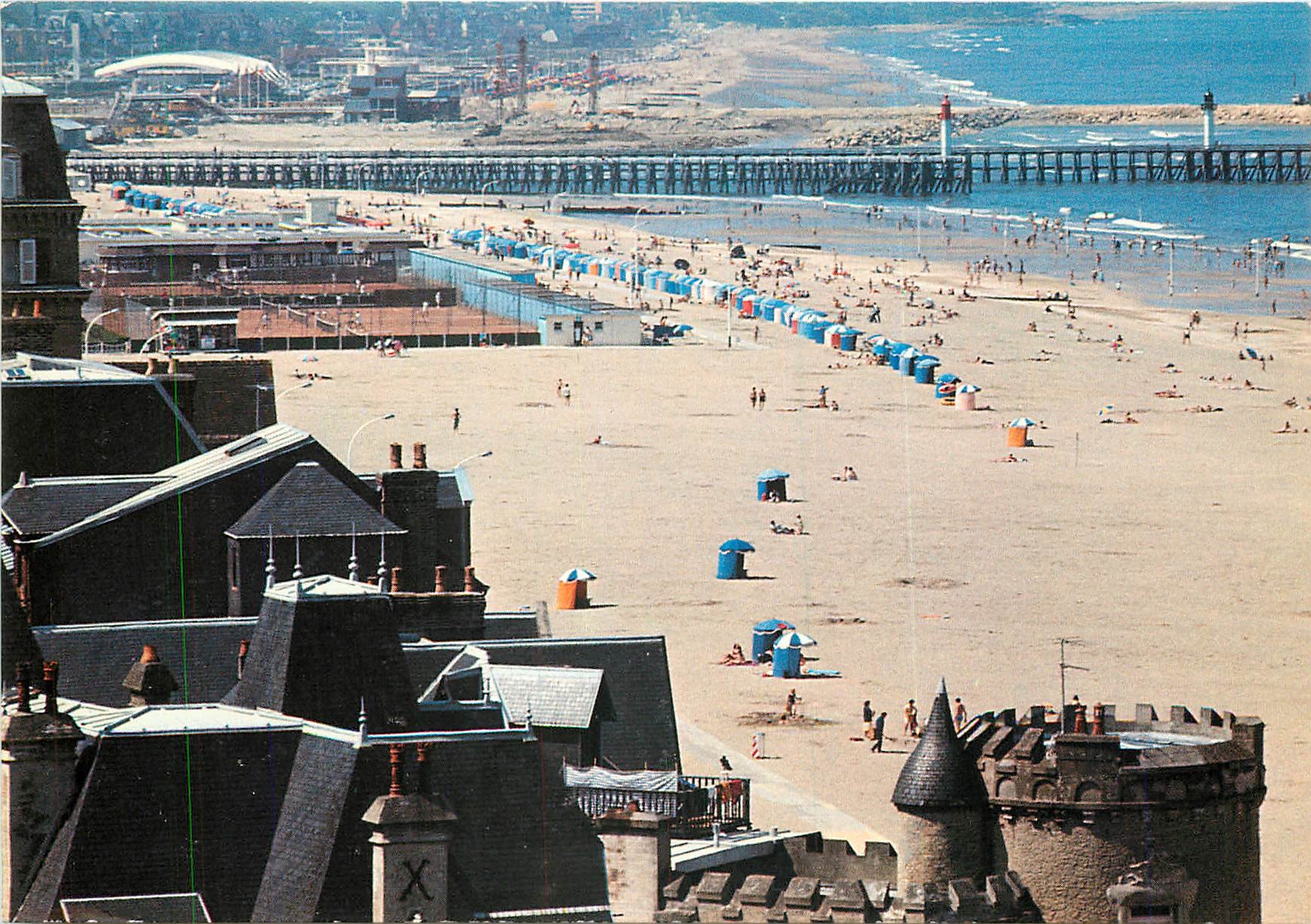 CPSM Cote fleurie Tourville (Calvados) Station balneaire renommee la plage