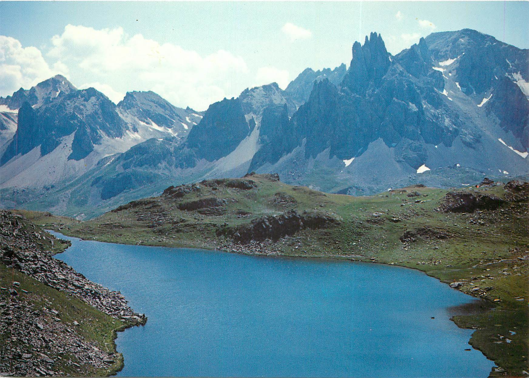 CPSM Le Brianconnais Haute Vallee de la Claree Massif des Cerces et le Lac Long alt 2387 m