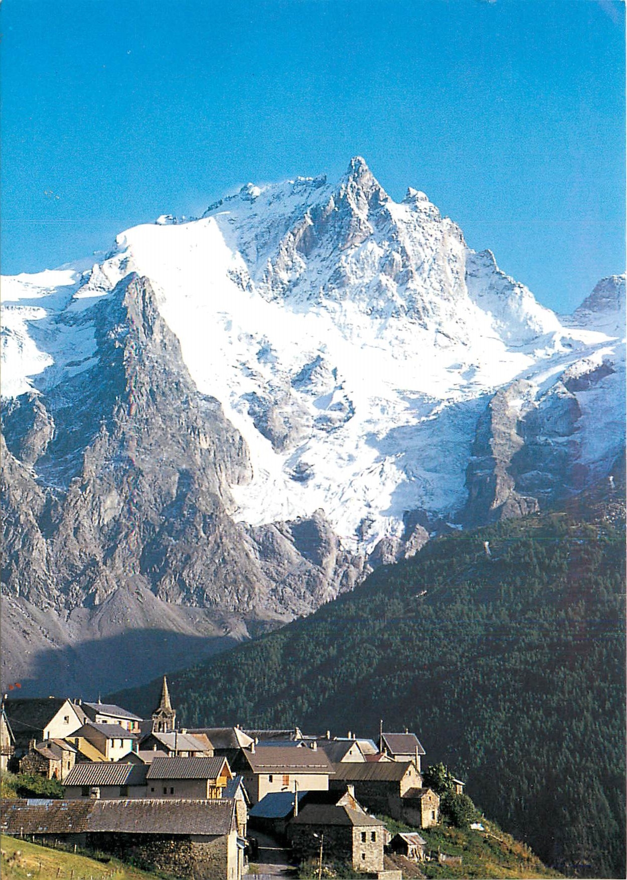 CPSM Les Hautes Alpes Pittoresques la majestueuse Face Nord de la Meije (3982 m) les glaciers du Tab