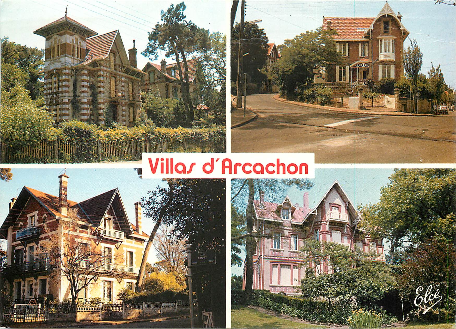CPSM Arcachon Bassin d'Arcachon Quelques Villas de Style arcachonnais dans la Ville d'Hiver