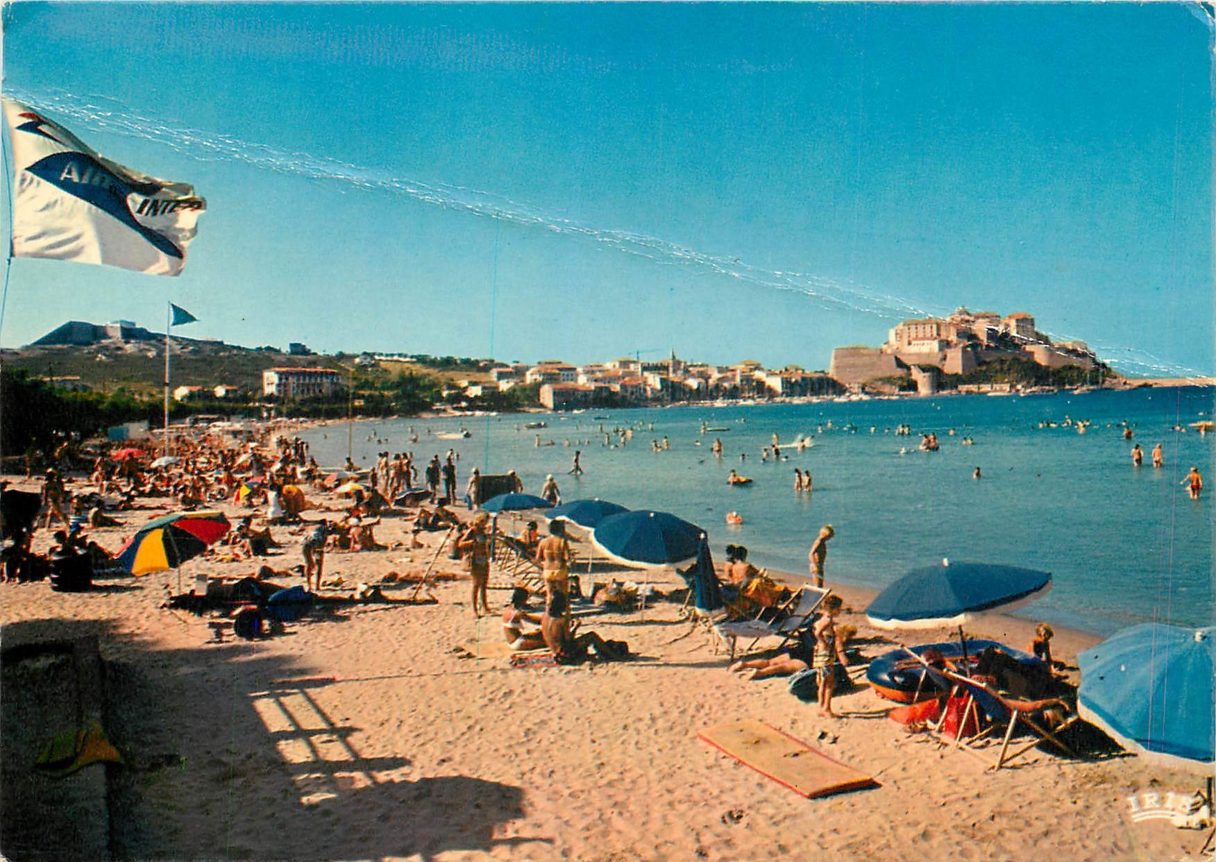 CPSM Calvi (Corse) De sa plage au sable fin on contemple la ville