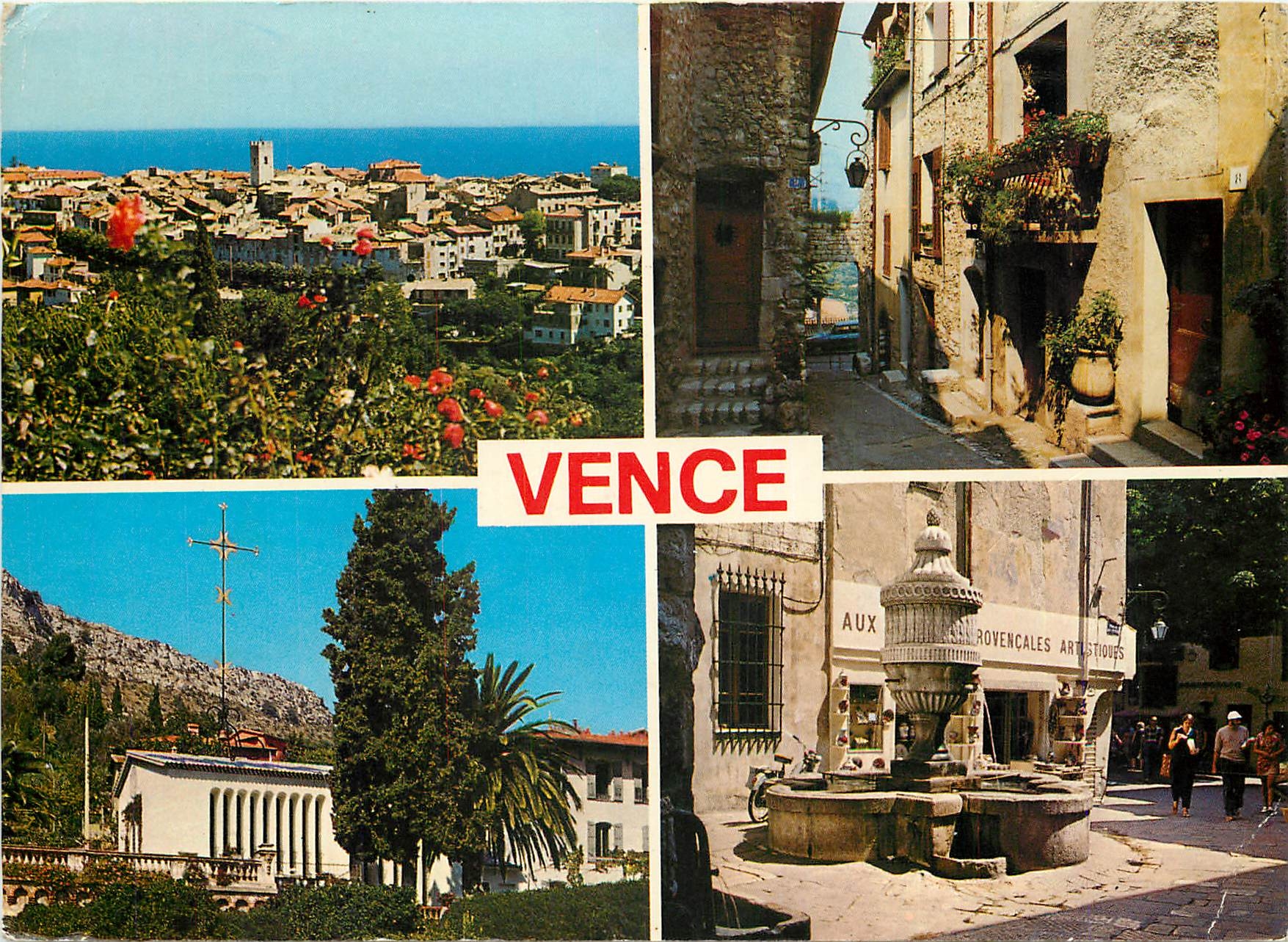 CPSM Vence (A Mme) Vue generale la fontaine du Peyra