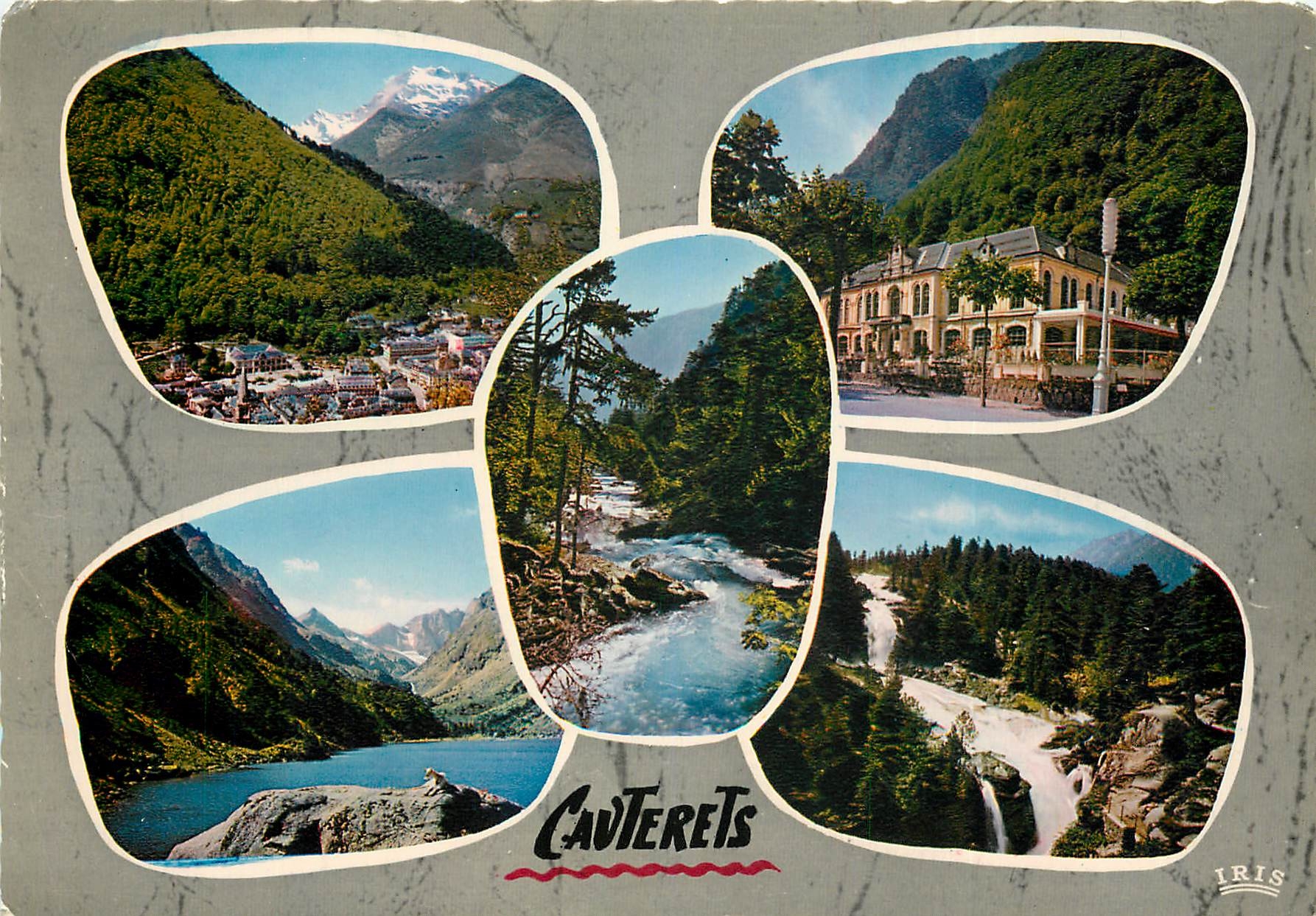CPSM Cauterets Vue generale le Casino un Gave le Lac de Gaube