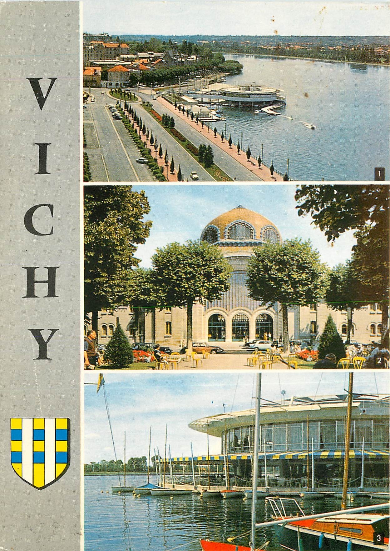 CPSM Vichy Le plan d'Eau Le Grand Etablissement thermal la Rotonde