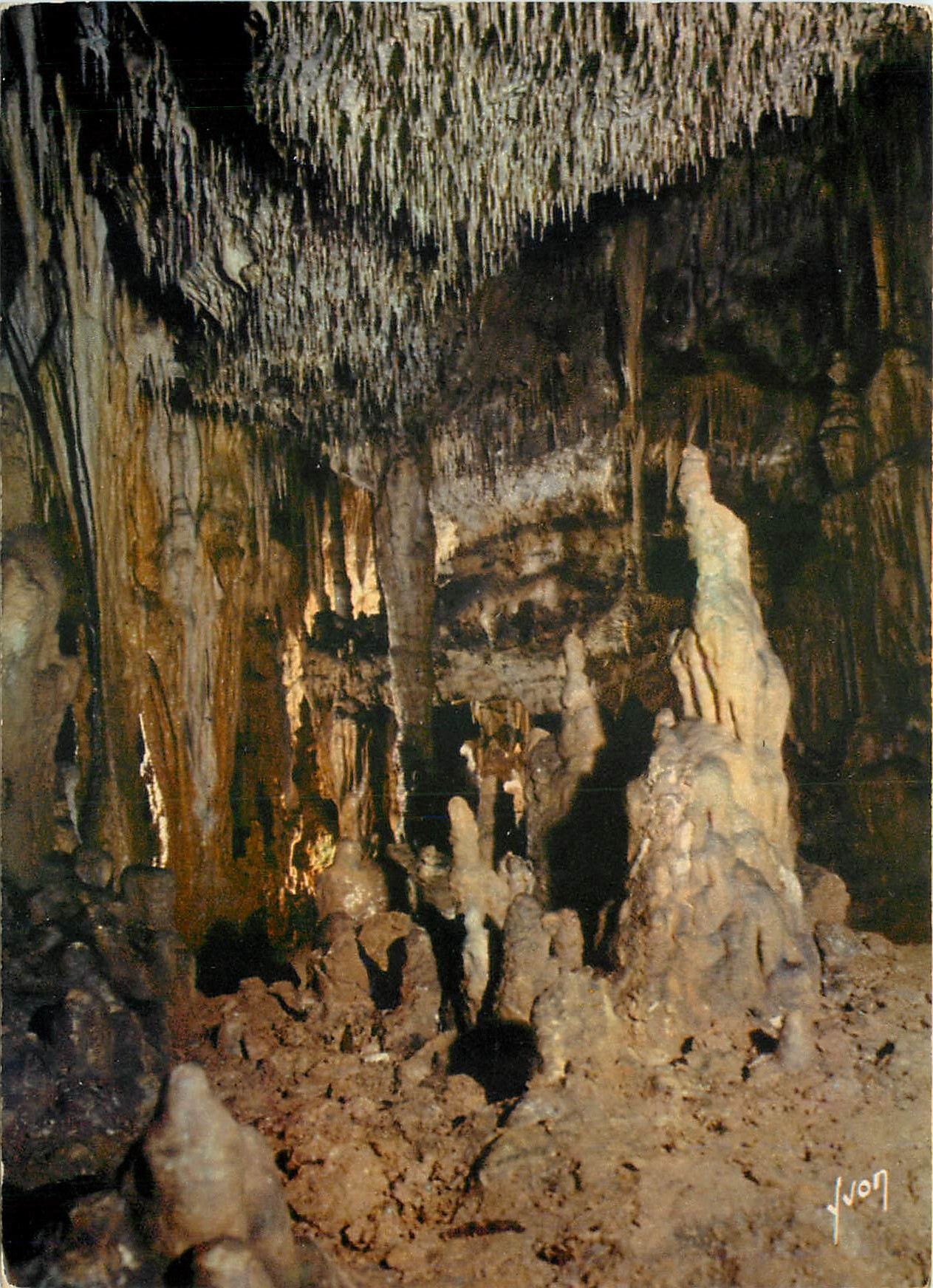 CPSM Grottes de Domme (Dordogne) Salle auc Lumieres Noires