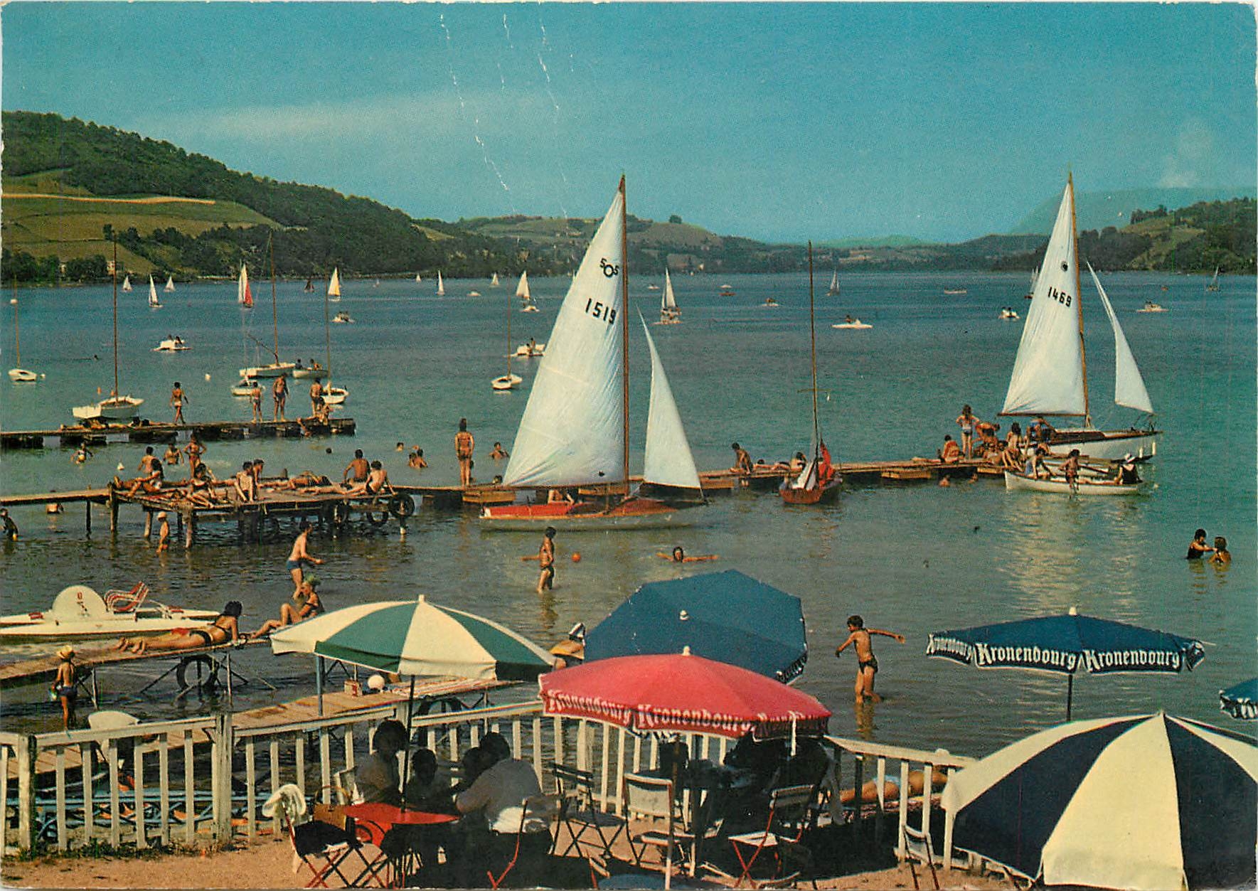 CPSM Les Alpes en couleurs naturelles Environs de Voiron (Isere) Lac de Charavines