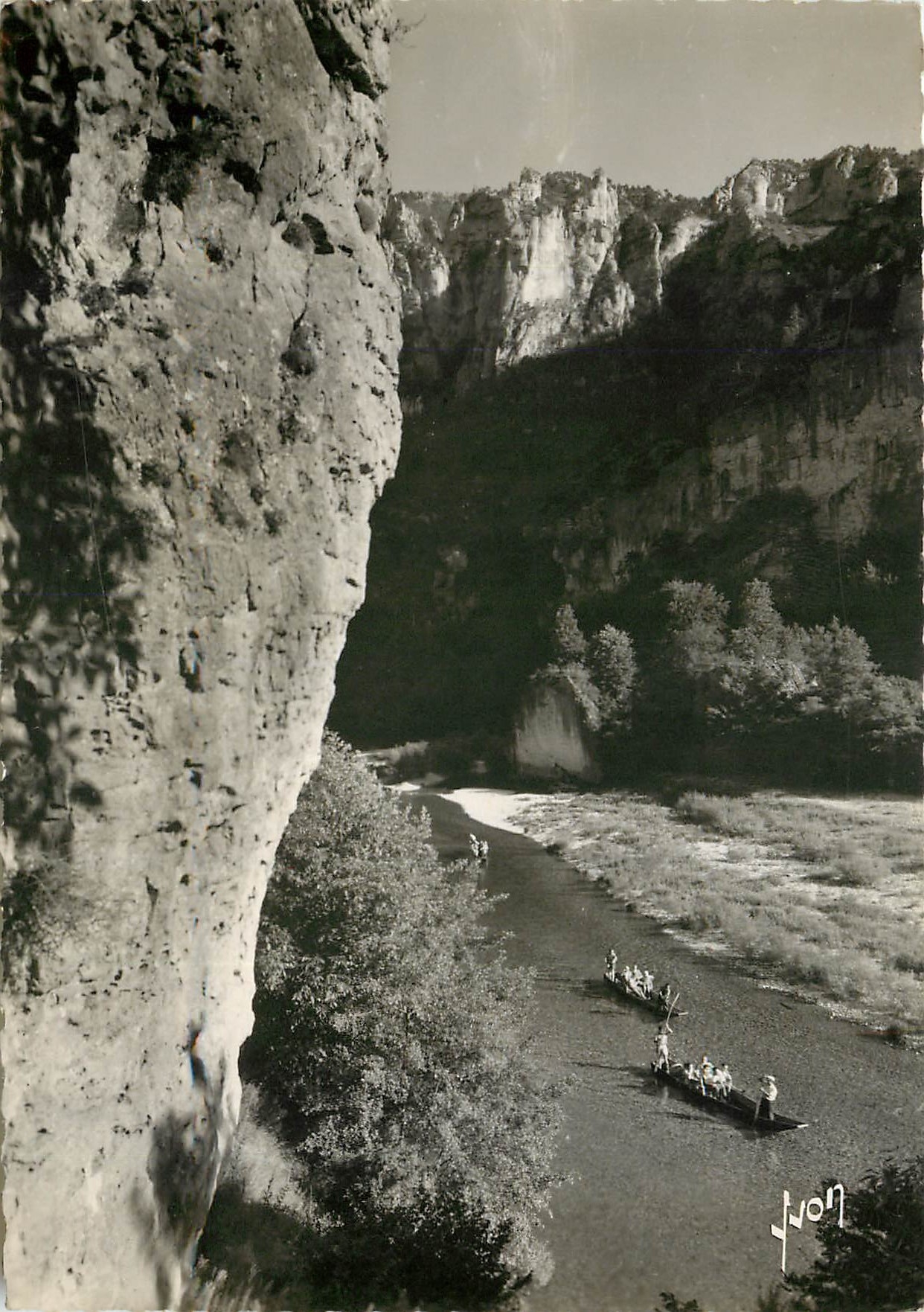 CPSM Gorges du Tarn (Lozere) Les Barques a la Sortie des Detroits